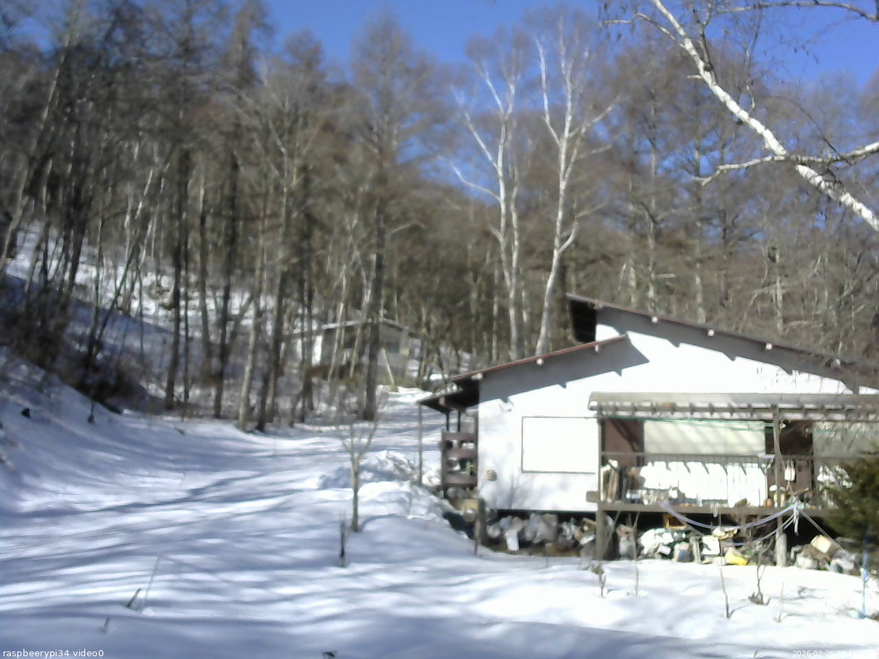 長野県菅平高原 ゆたか山荘 西側(坂上) 2026/02/26 09:15