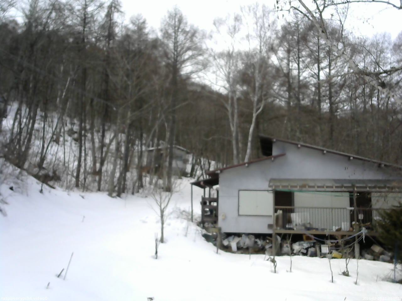 長野県菅平高原 ゆたか山荘 西側(坂上) 2026/02/26 11:30