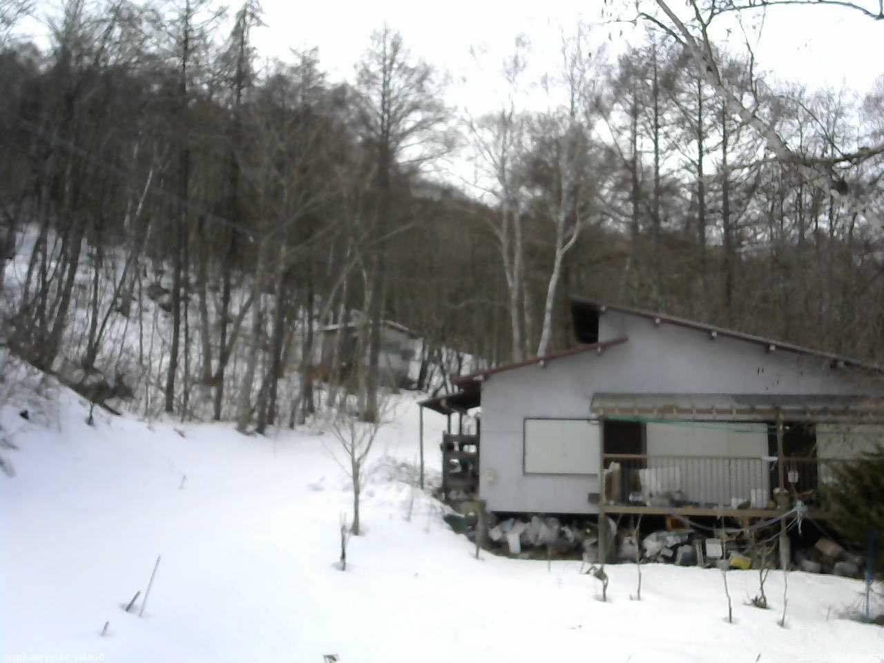 長野県菅平高原 ゆたか山荘 西側(坂上) 2026/02/26 13:00