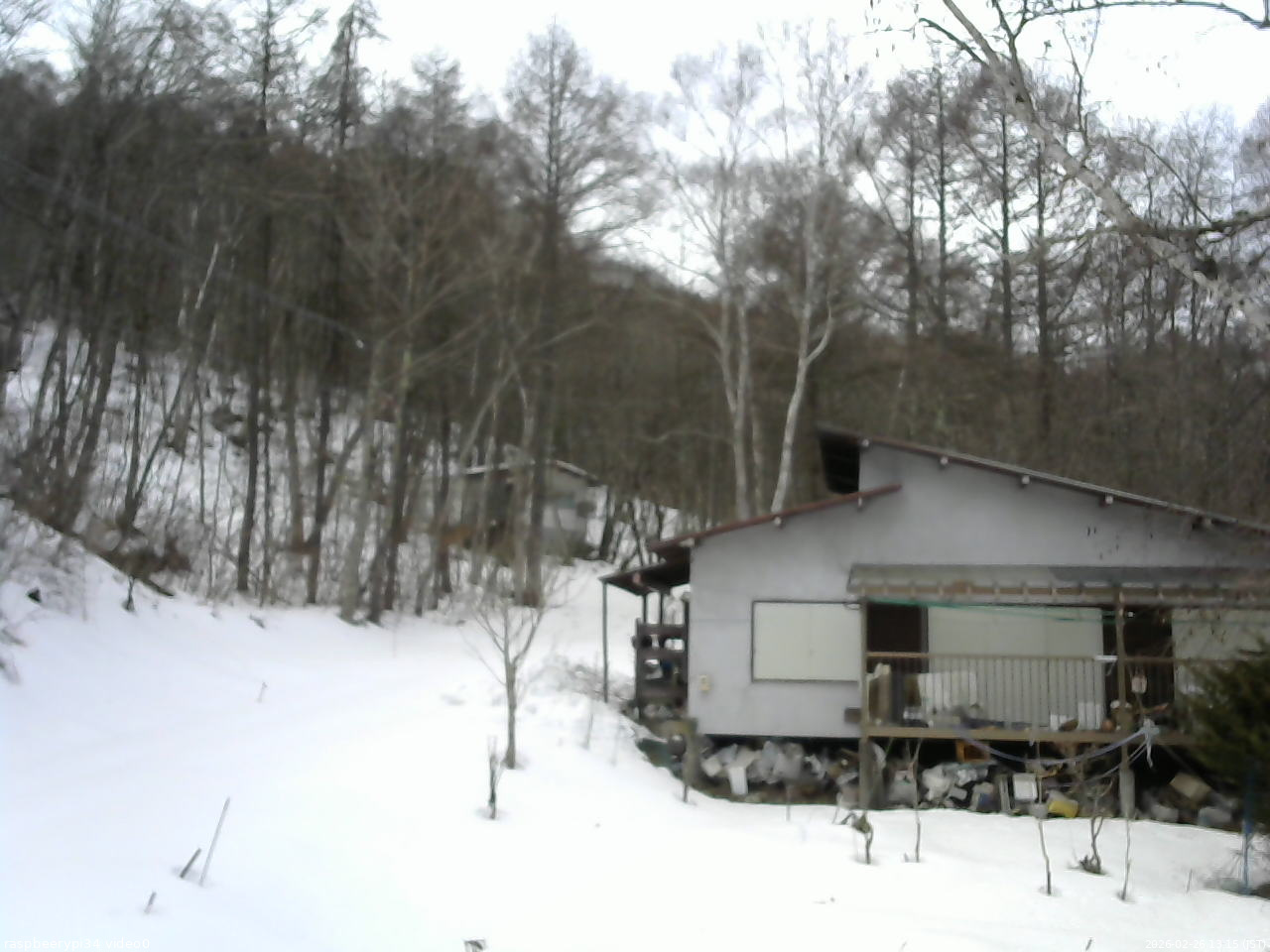 長野県菅平高原 ゆたか山荘 西側(坂上) 2026/02/26 13:15