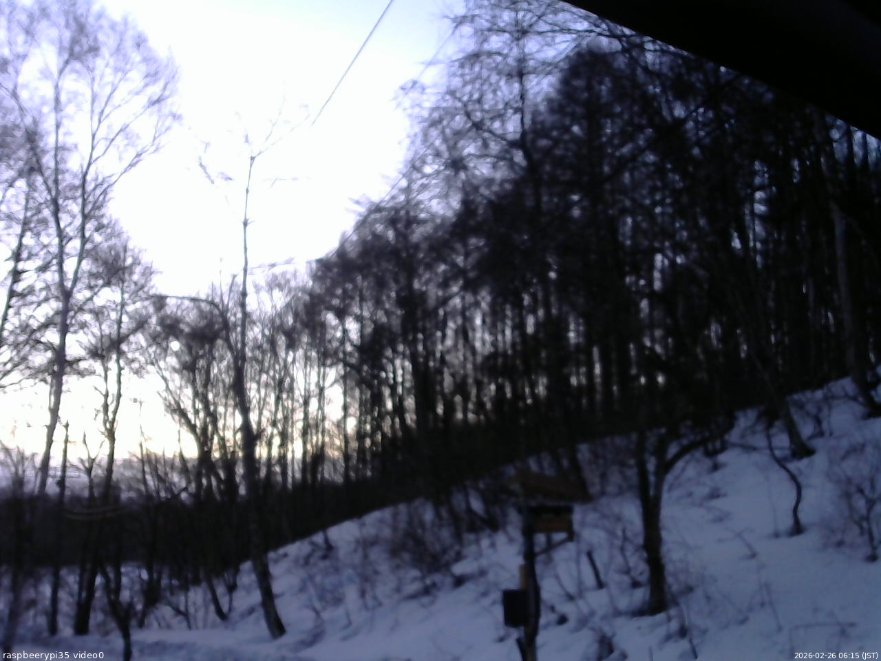 長野県菅平高原 ゆたか山荘 温度計 2026/02/26 06:15