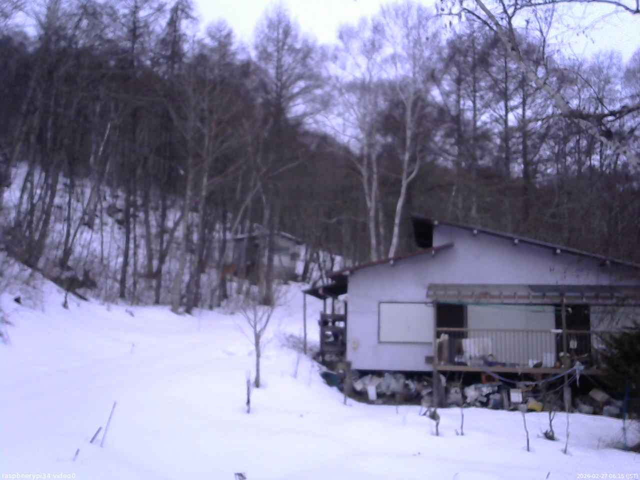 長野県菅平高原 ゆたか山荘 西側(坂上) 2026/02/27 06:15