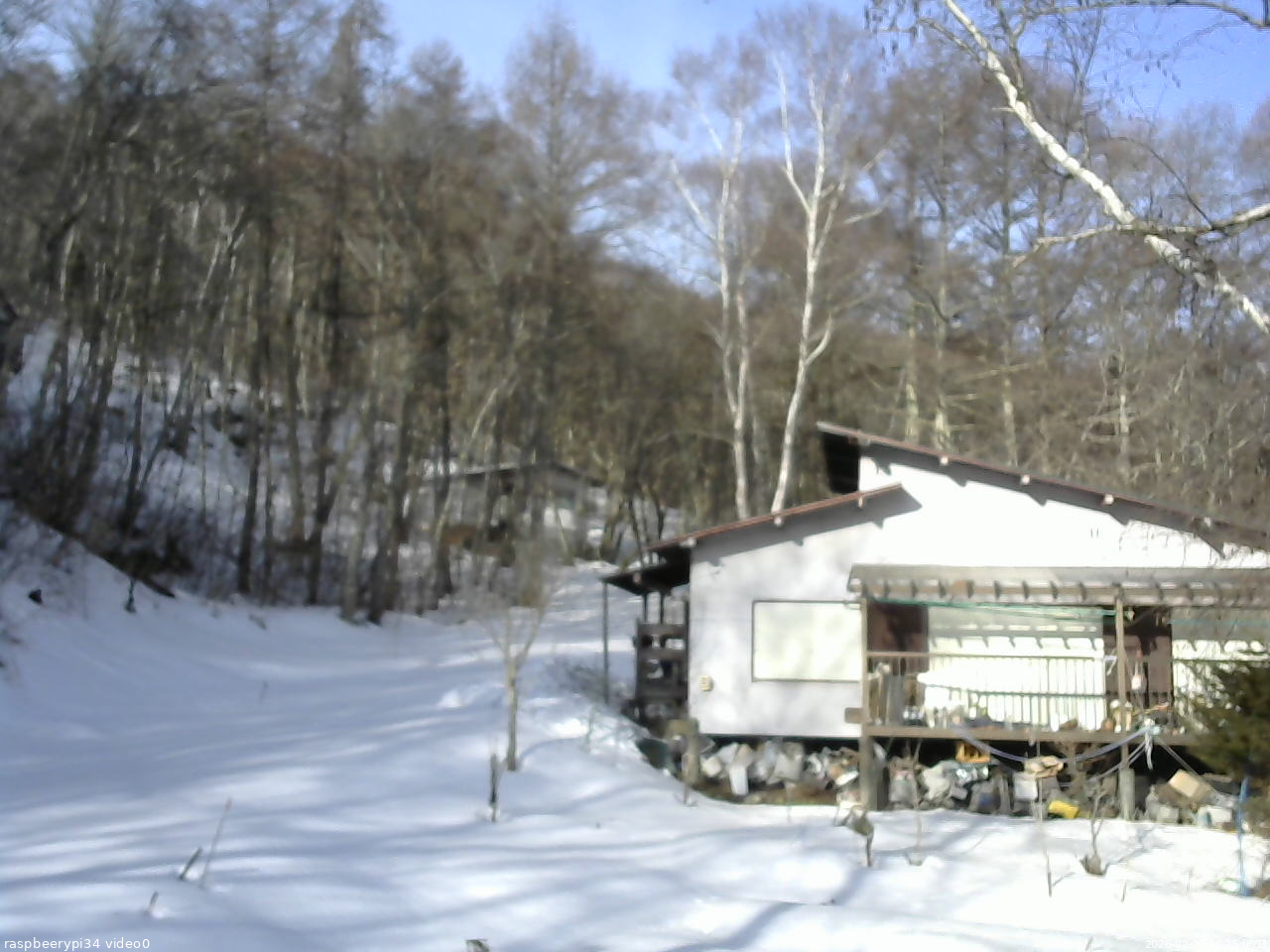長野県菅平高原 ゆたか山荘 西側(坂上) 2026/02/27 08:15