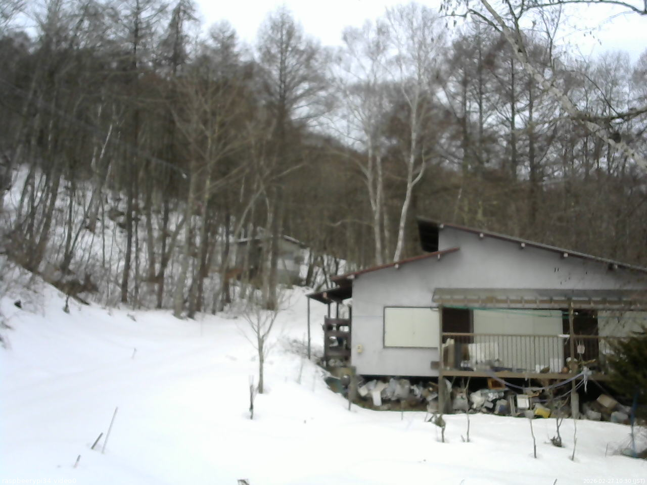 長野県菅平高原 ゆたか山荘 西側(坂上) 2026/02/27 10:30