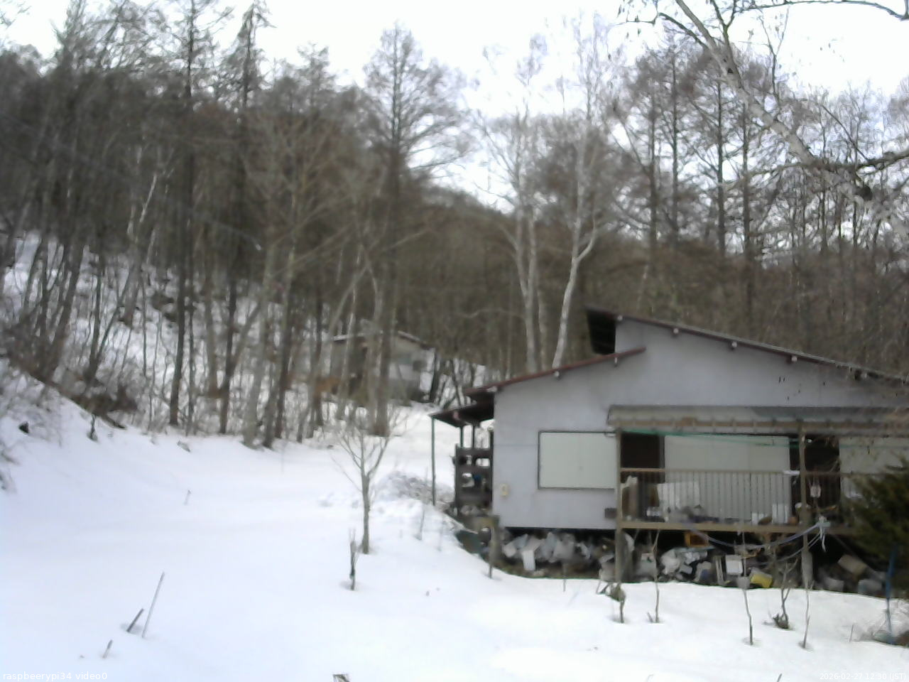長野県菅平高原 ゆたか山荘 西側(坂上) 2026/02/27 12:30