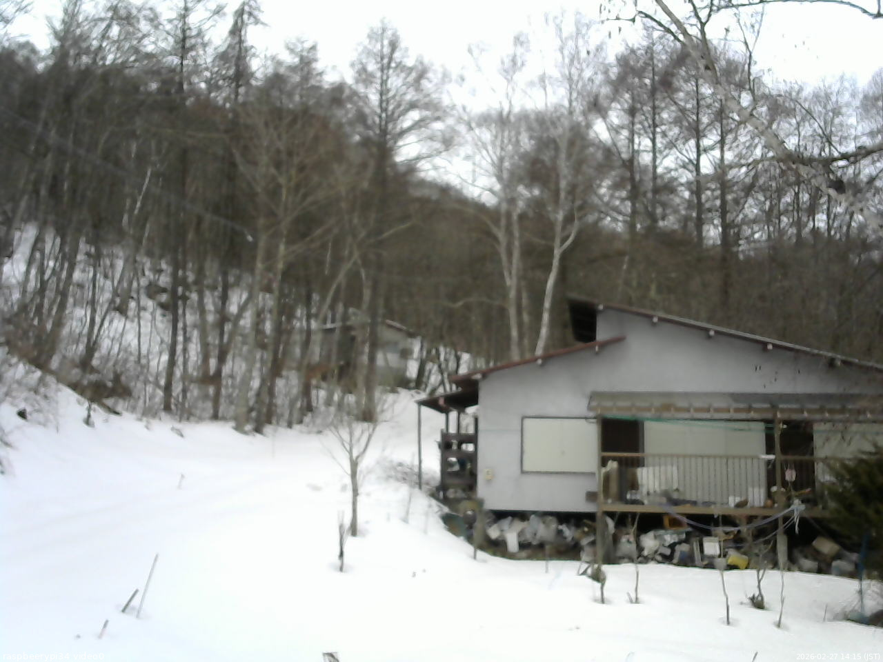 長野県菅平高原 ゆたか山荘 西側(坂上) 2026/02/27 14:15