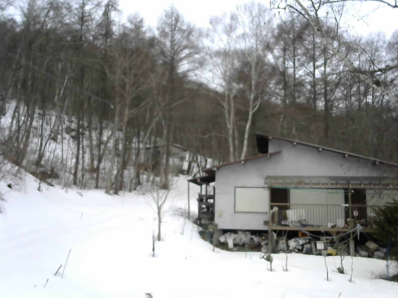長野県菅平高原 ゆたか山荘 西側(坂上) 2026/02/27 15:45