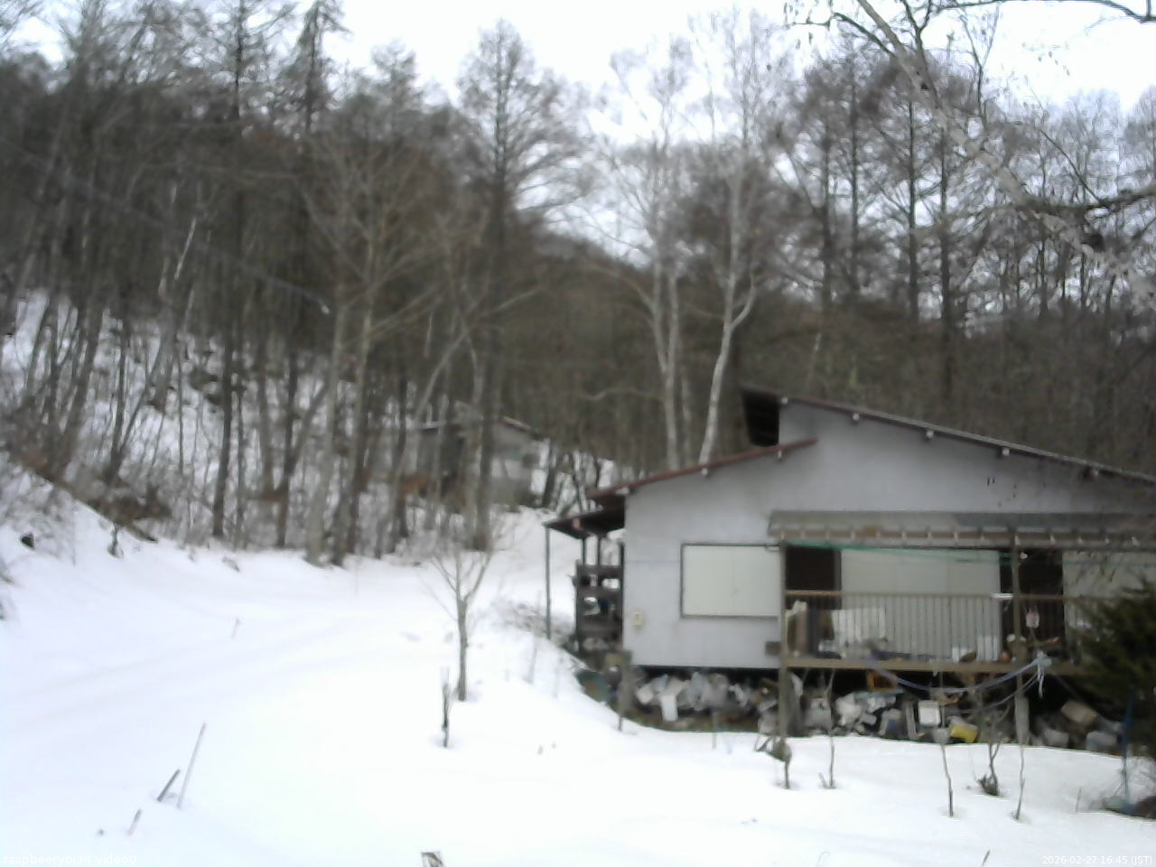 長野県菅平高原 ゆたか山荘 西側(坂上) 2026/02/27 16:45