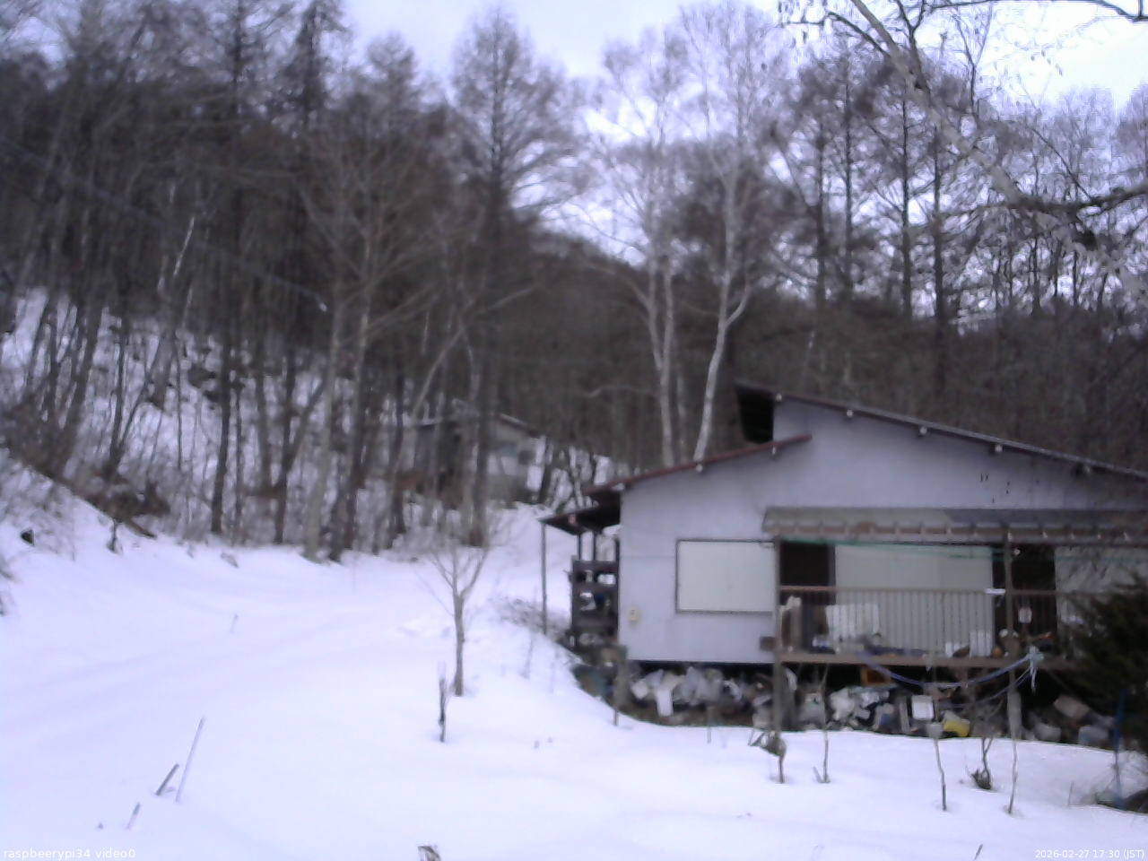 長野県菅平高原 ゆたか山荘 西側(坂上) 2026/02/27 17:30