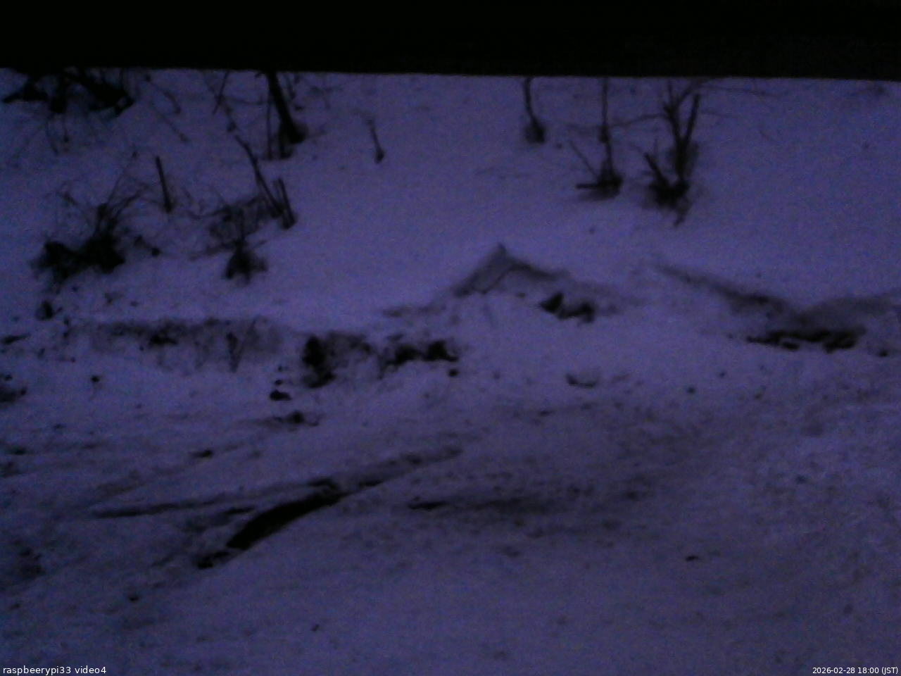 長野県菅平高原 ゆたか山荘 東側(坂下) 2026/02/28 18:00