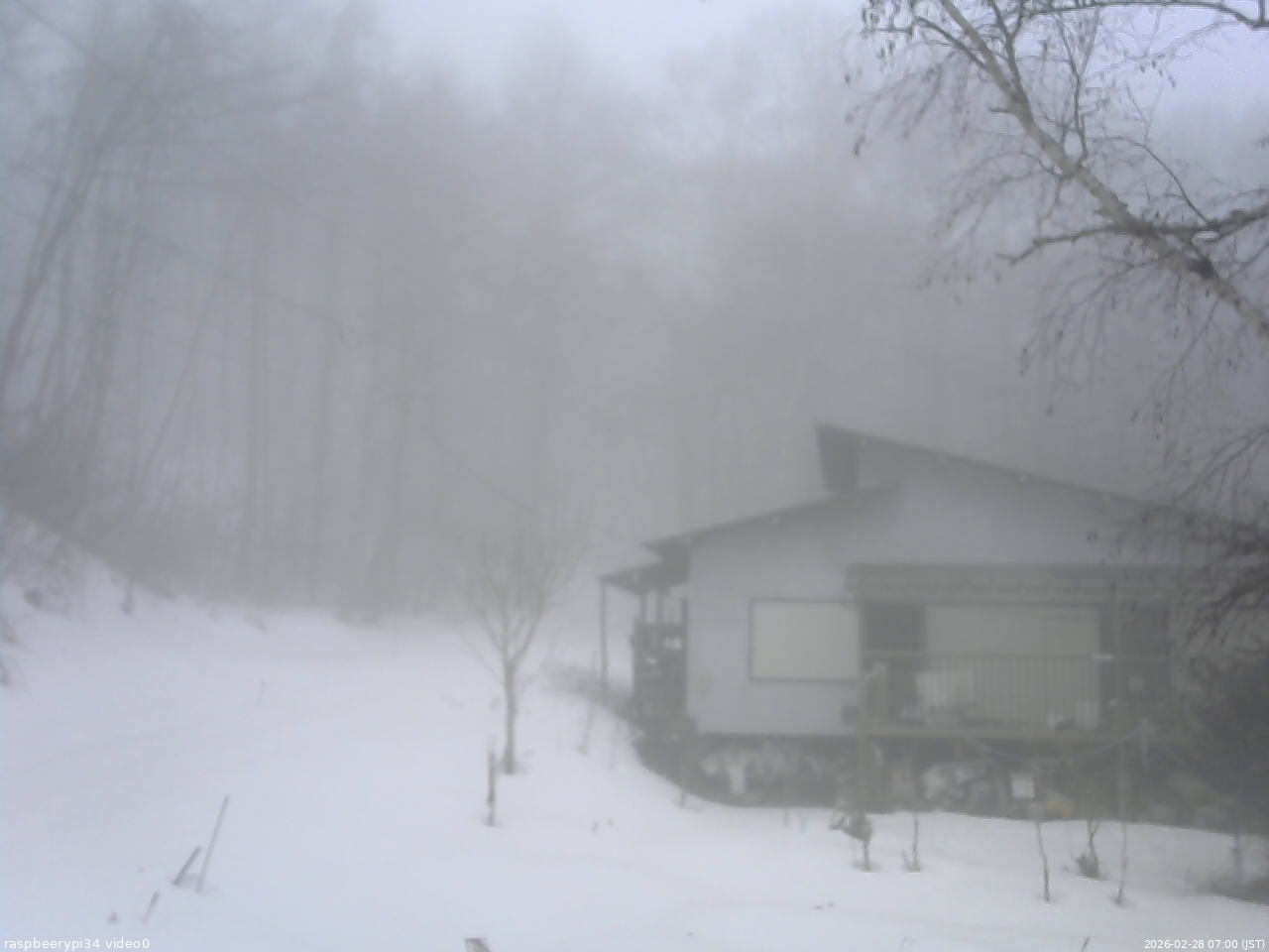 長野県菅平高原 ゆたか山荘 西側(坂上) 2026/02/28 07:00