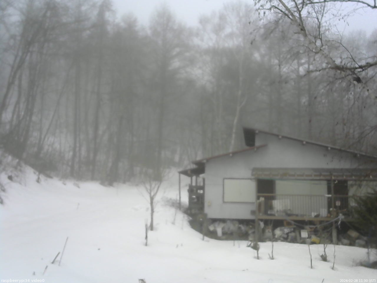 長野県菅平高原 ゆたか山荘 西側(坂上) 2026/02/28 11:30
