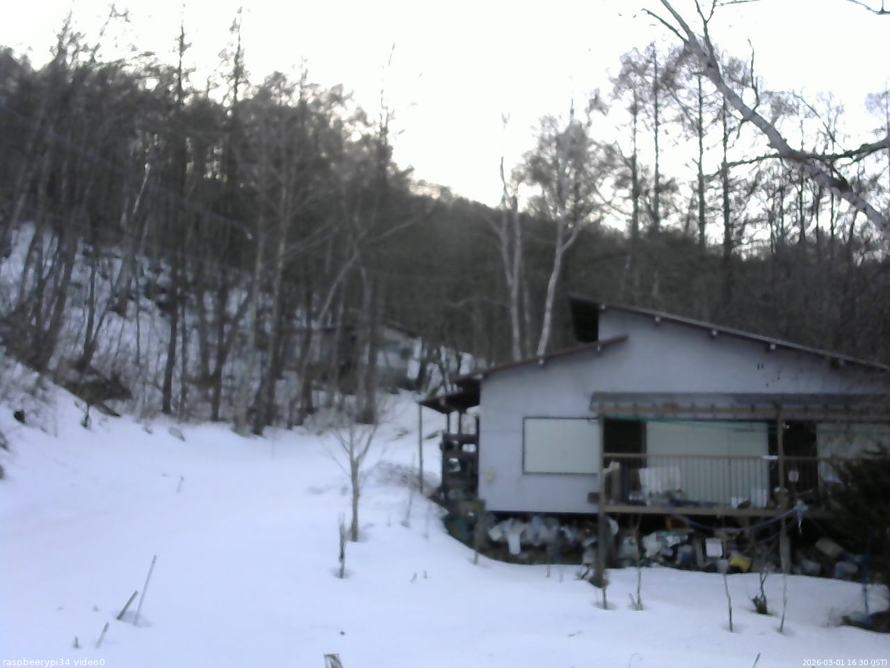 長野県菅平高原 ゆたか山荘 西側(坂上) 2026/03/01 16:30