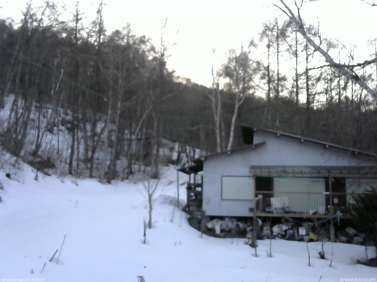 長野県菅平高原 ゆたか山荘 西側(坂上) 2026/03/01 17:15