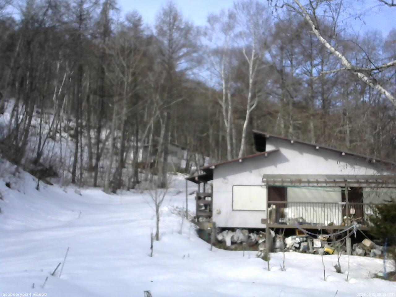 長野県菅平高原 ゆたか山荘 西側(坂上) 2026/03/02 09:15