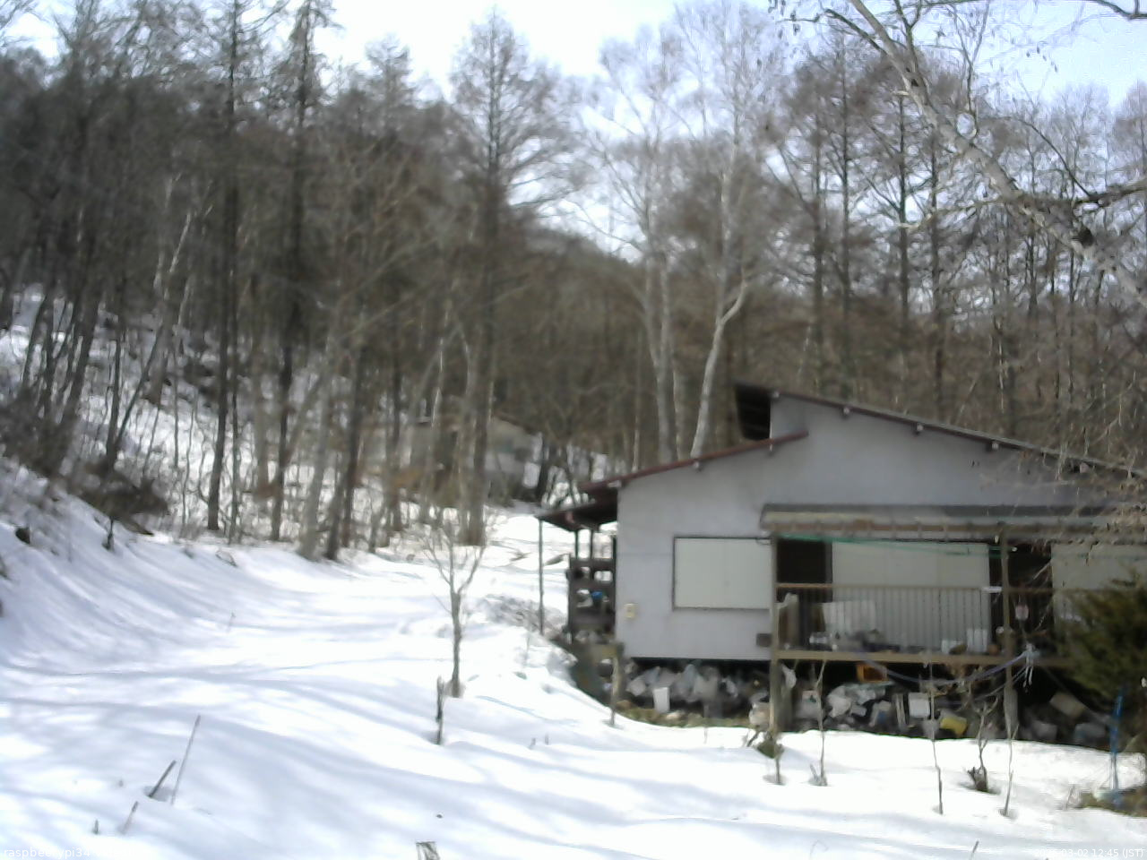 長野県菅平高原 ゆたか山荘 西側(坂上) 2026/03/02 12:45