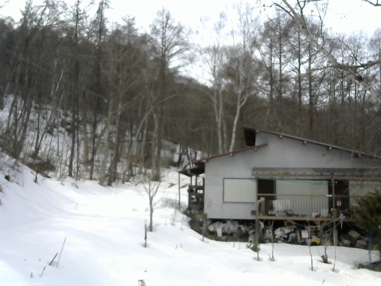 長野県菅平高原 ゆたか山荘 西側(坂上) 2026/03/02 14:00