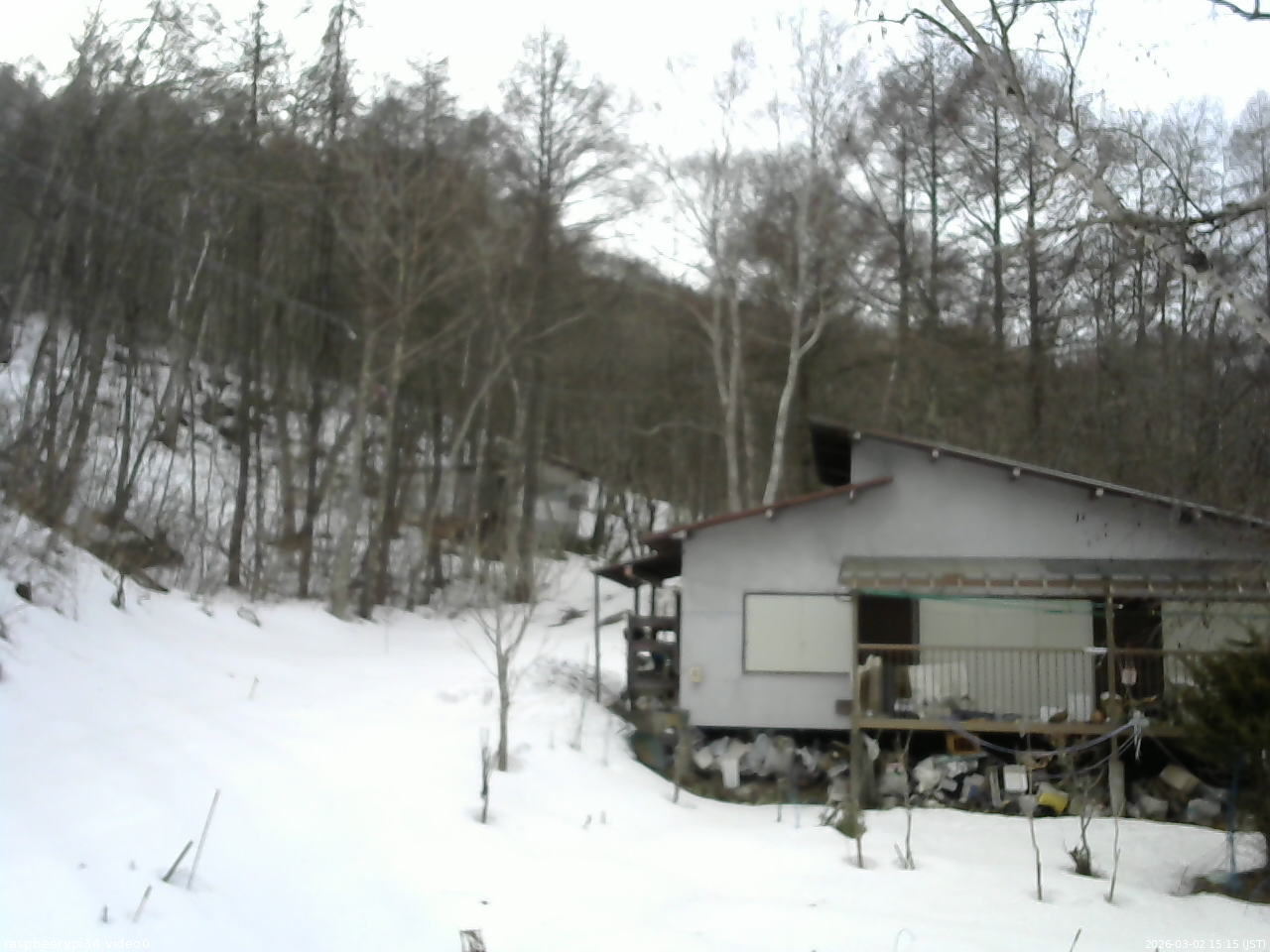 長野県菅平高原 ゆたか山荘 西側(坂上) 2026/03/02 15:15