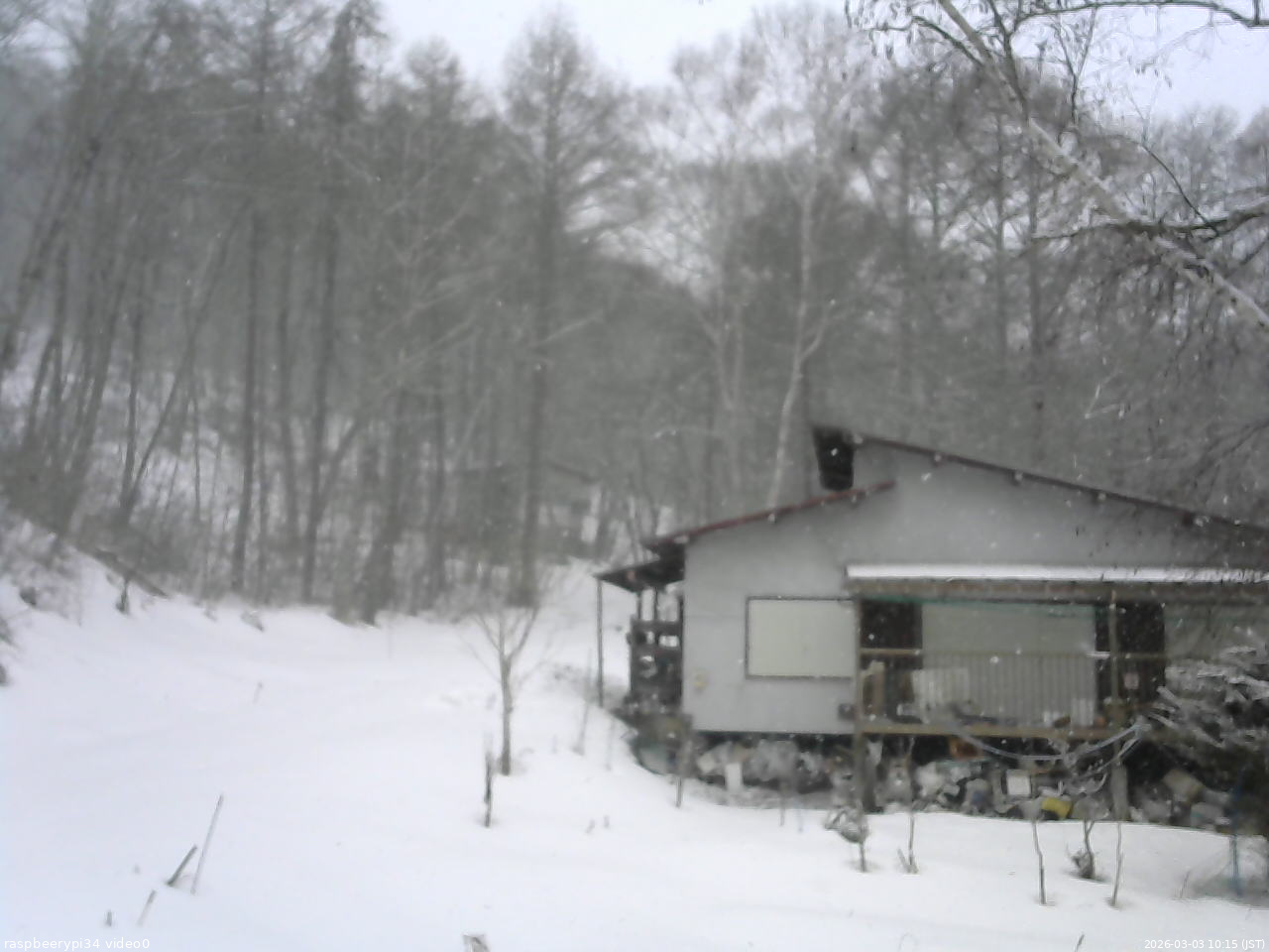 長野県菅平高原 ゆたか山荘 西側(坂上) 2026/03/03 10:15