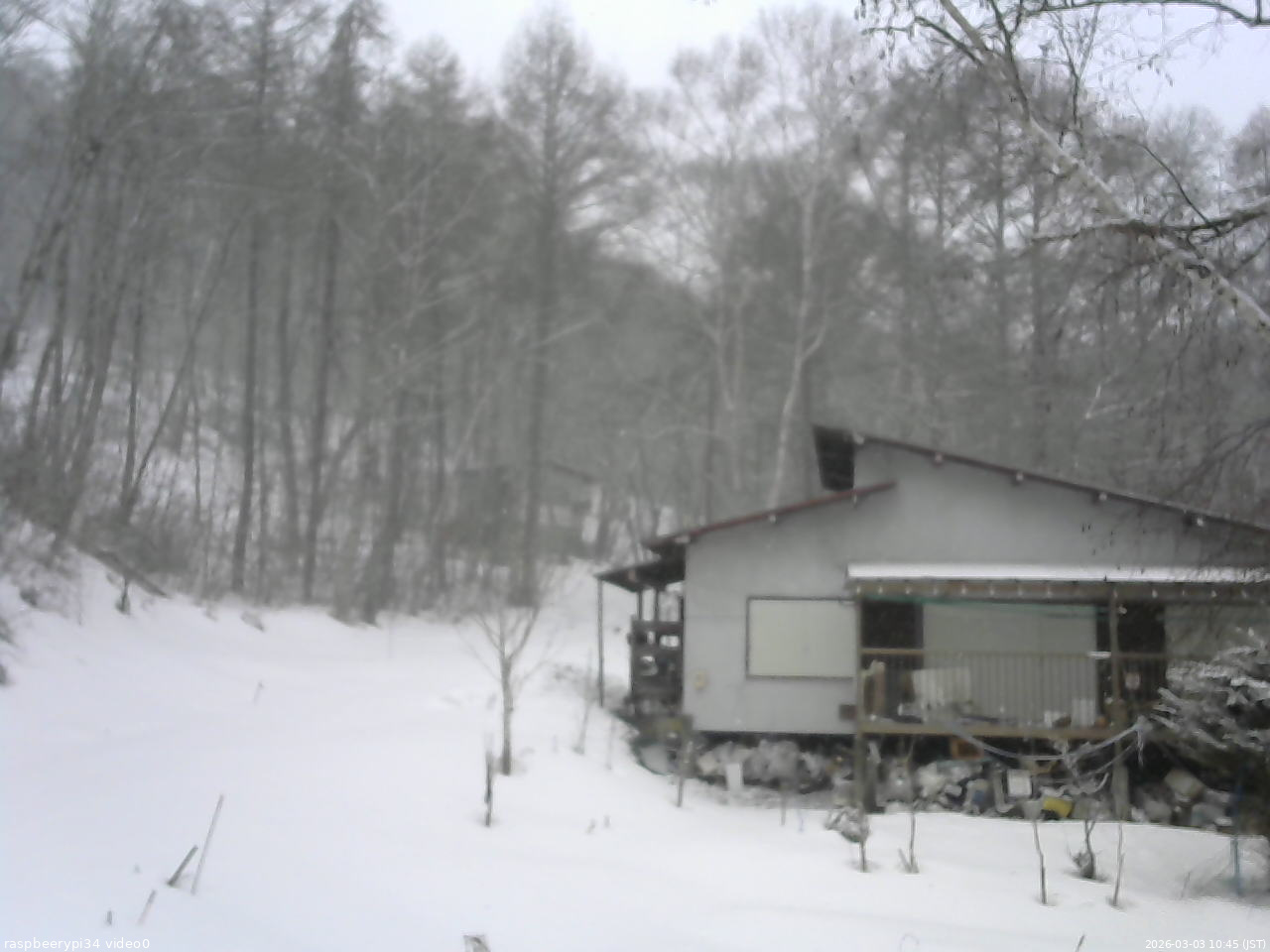 長野県菅平高原 ゆたか山荘 西側(坂上) 2026/03/03 10:45