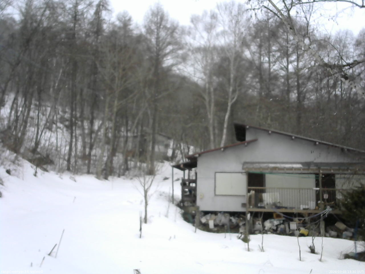 長野県菅平高原 ゆたか山荘 西側(坂上) 2026/03/03 13:30