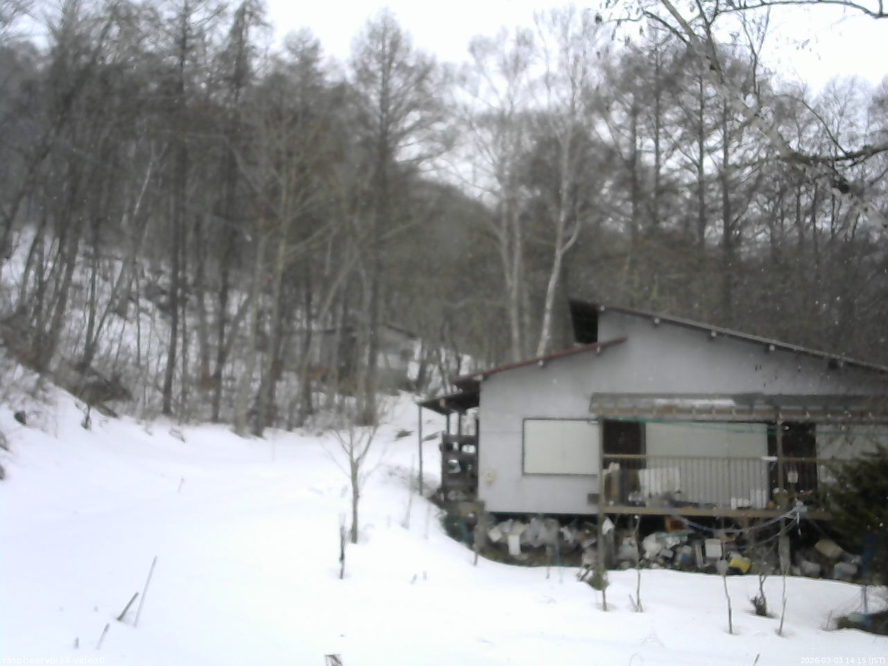長野県菅平高原 ゆたか山荘 西側(坂上) 2026/03/03 14:15