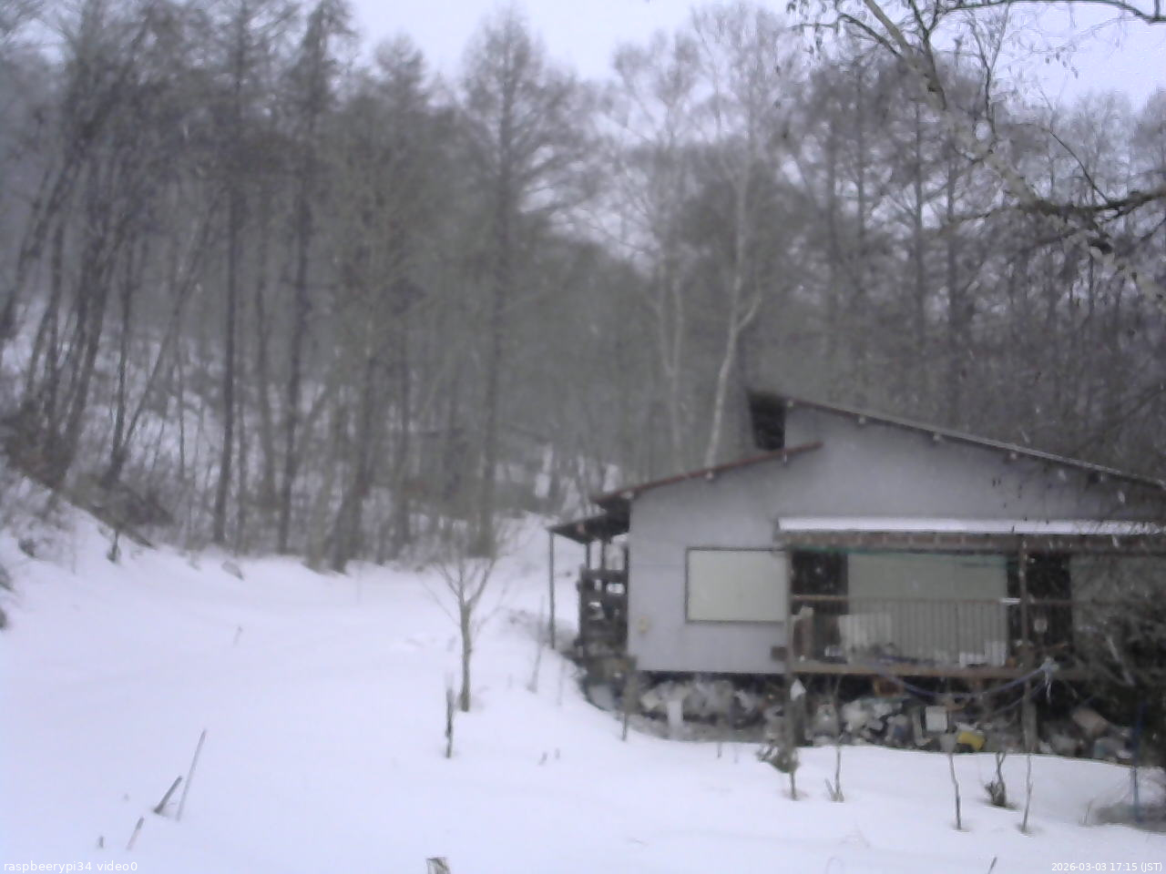 長野県菅平高原 ゆたか山荘 西側(坂上) 2026/03/03 17:15