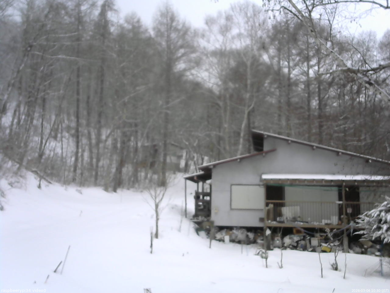 長野県菅平高原 ゆたか山荘 西側(坂上) 2026/03/04 10:30