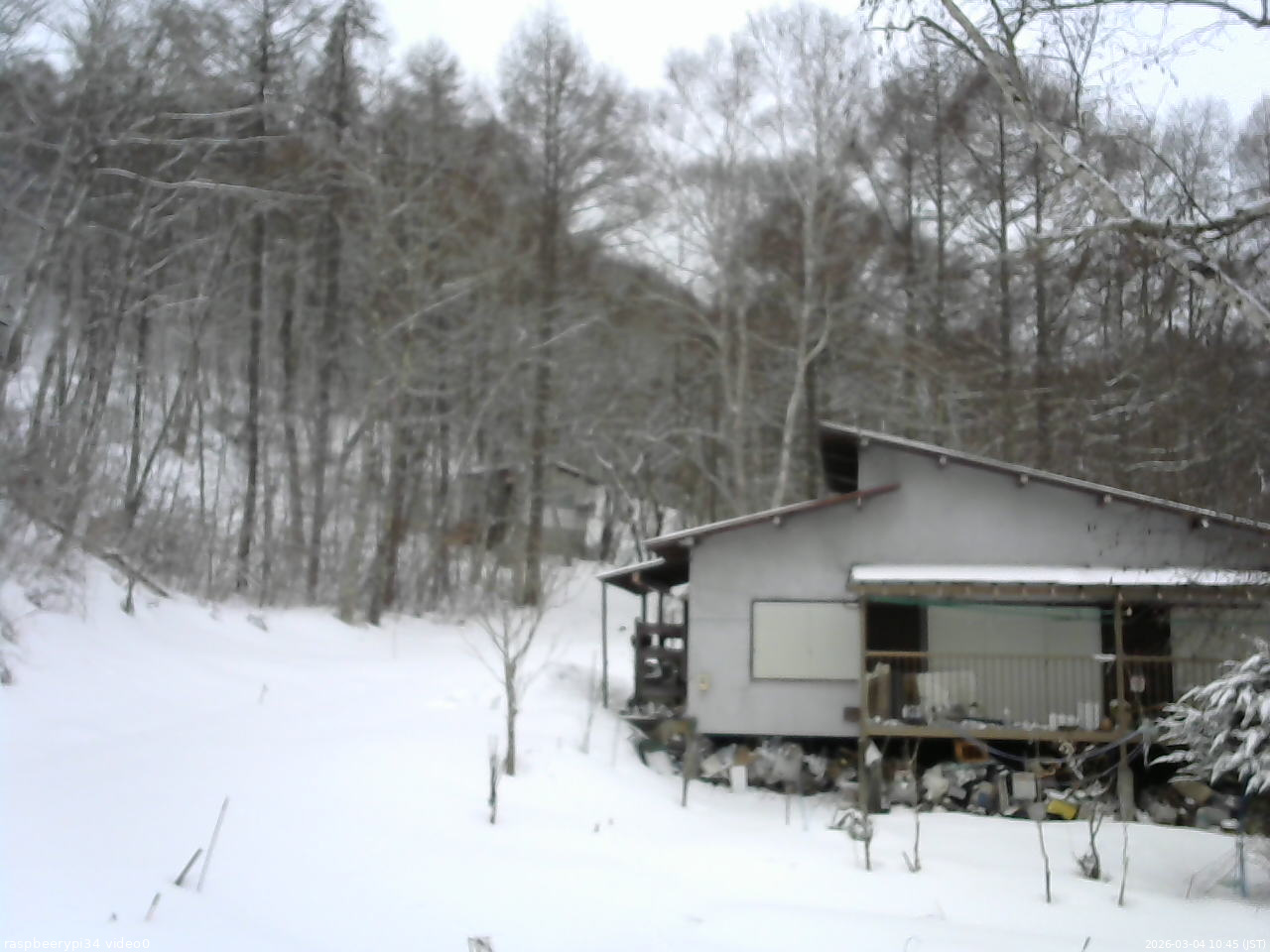 長野県菅平高原 ゆたか山荘 西側(坂上) 2026/03/04 10:45