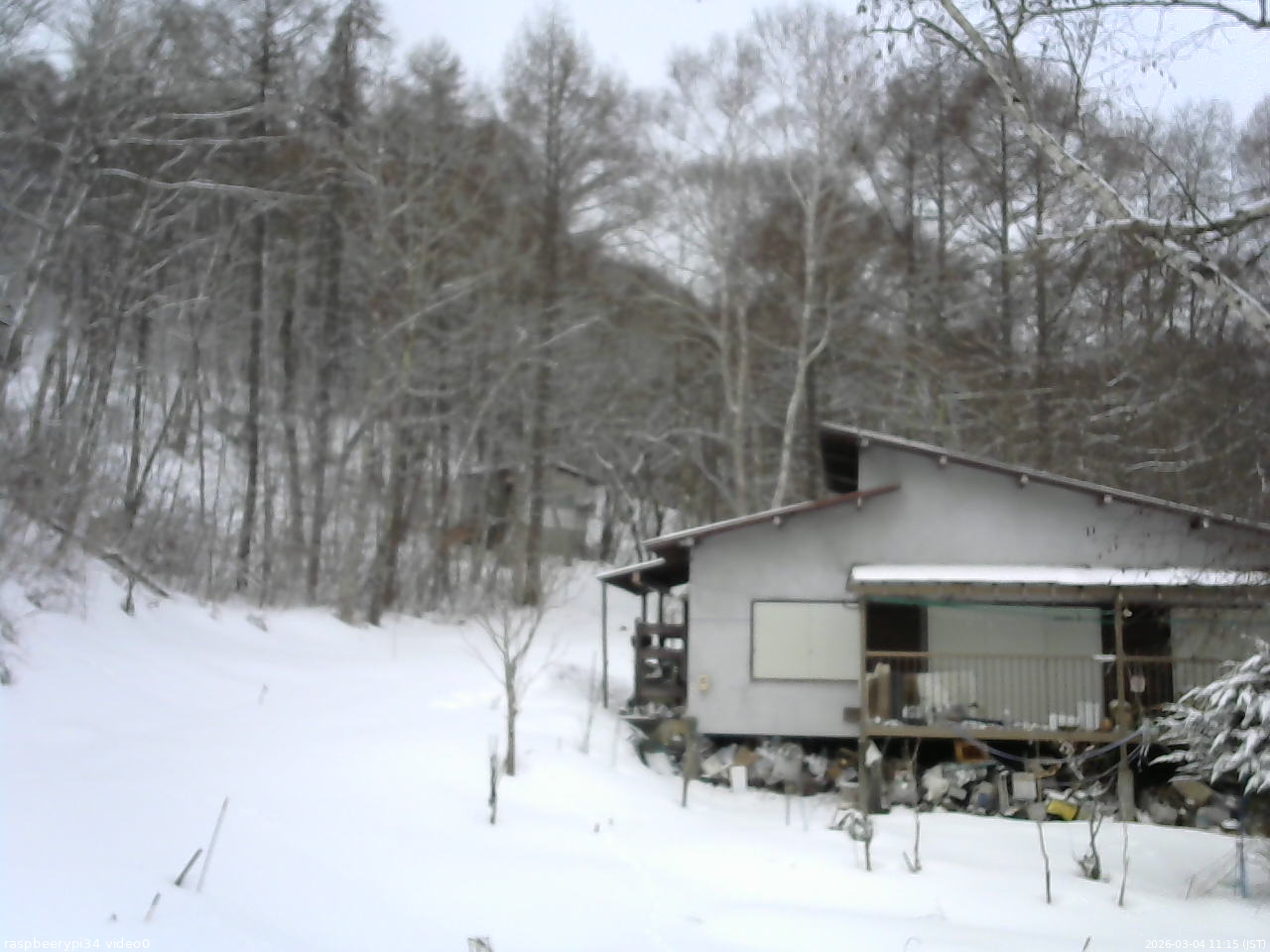 長野県菅平高原 ゆたか山荘 西側(坂上) 2026/03/04 11:15