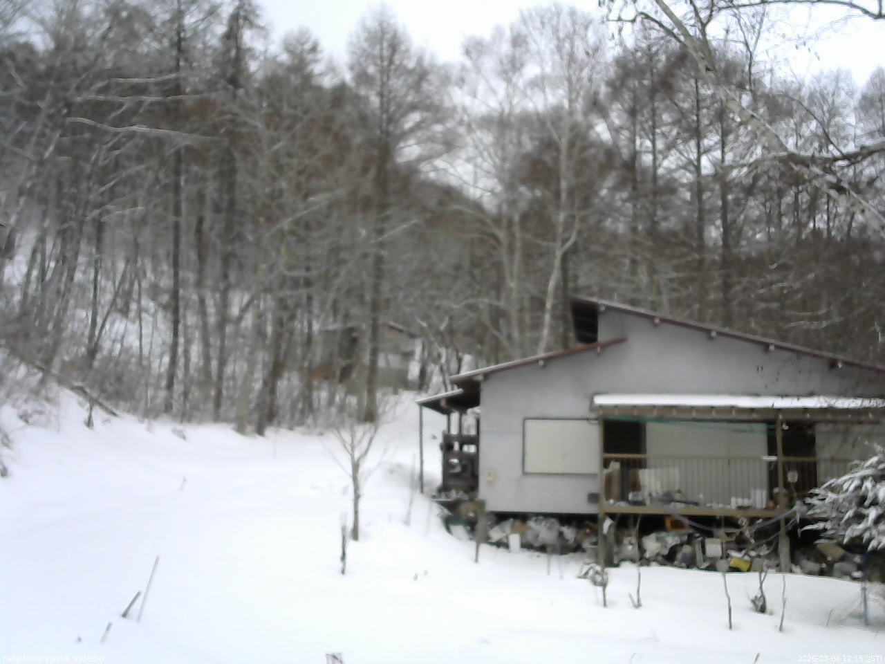 長野県菅平高原 ゆたか山荘 西側(坂上) 2026/03/04 12:15