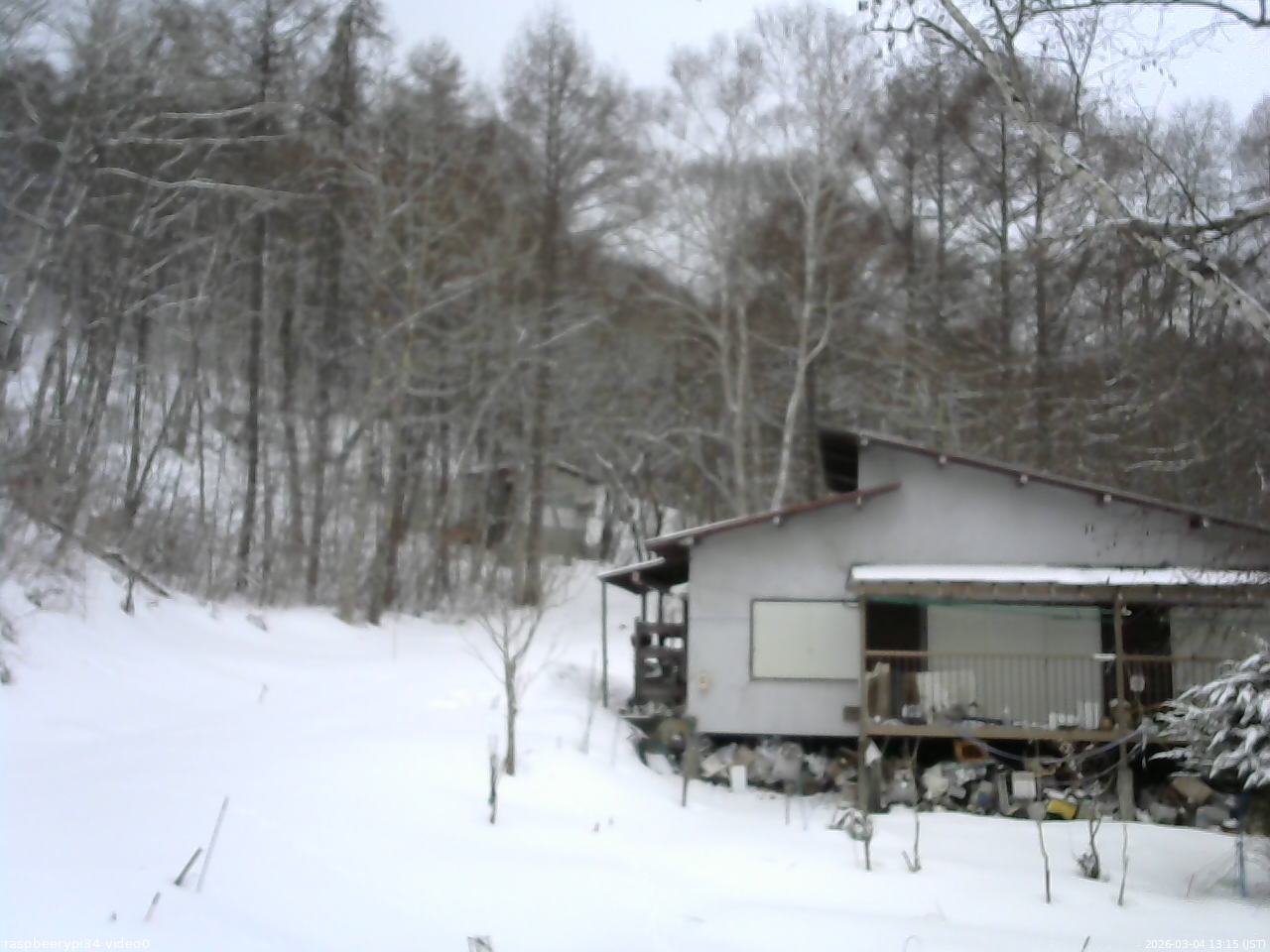 長野県菅平高原 ゆたか山荘 西側(坂上) 2026/03/04 13:15