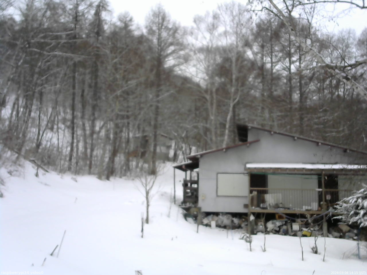 長野県菅平高原 ゆたか山荘 西側(坂上) 2026/03/04 14:15