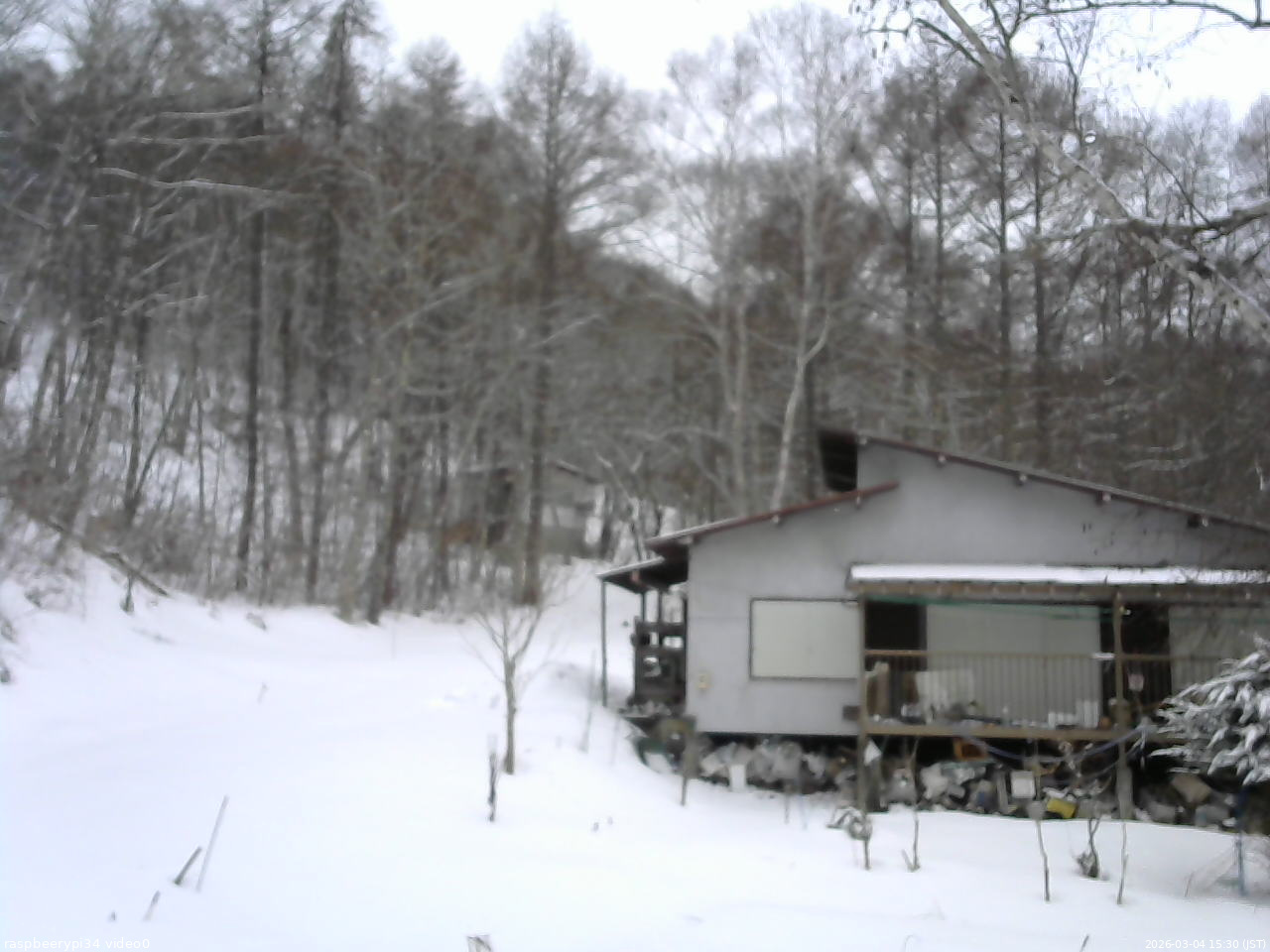 長野県菅平高原 ゆたか山荘 西側(坂上) 2026/03/04 15:30