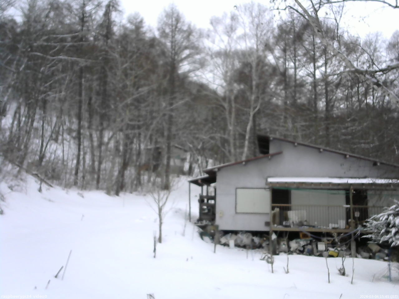 長野県菅平高原 ゆたか山荘 西側(坂上) 2026/03/04 15:45