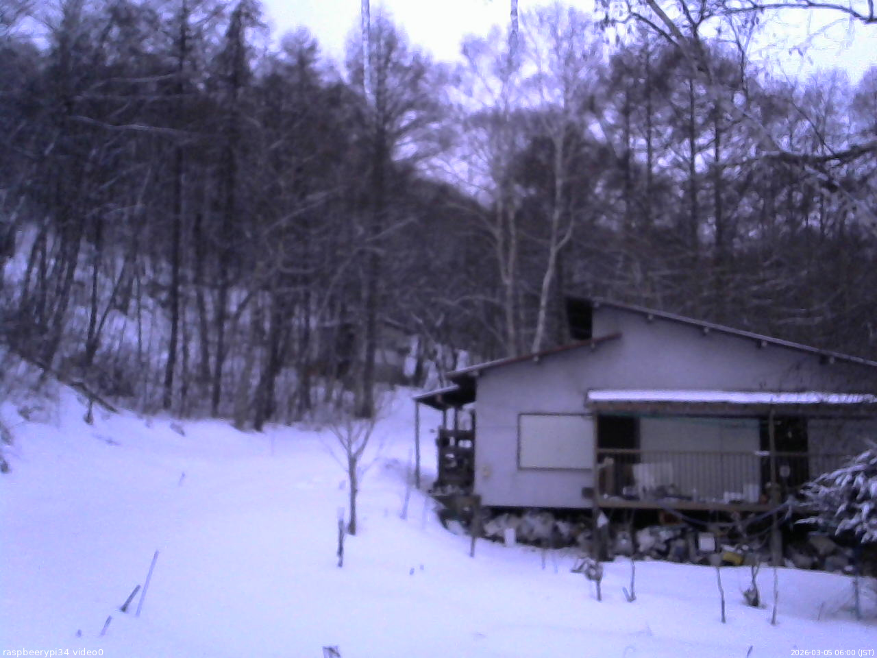長野県菅平高原 ゆたか山荘 西側(坂上) 2026/03/05 06:00