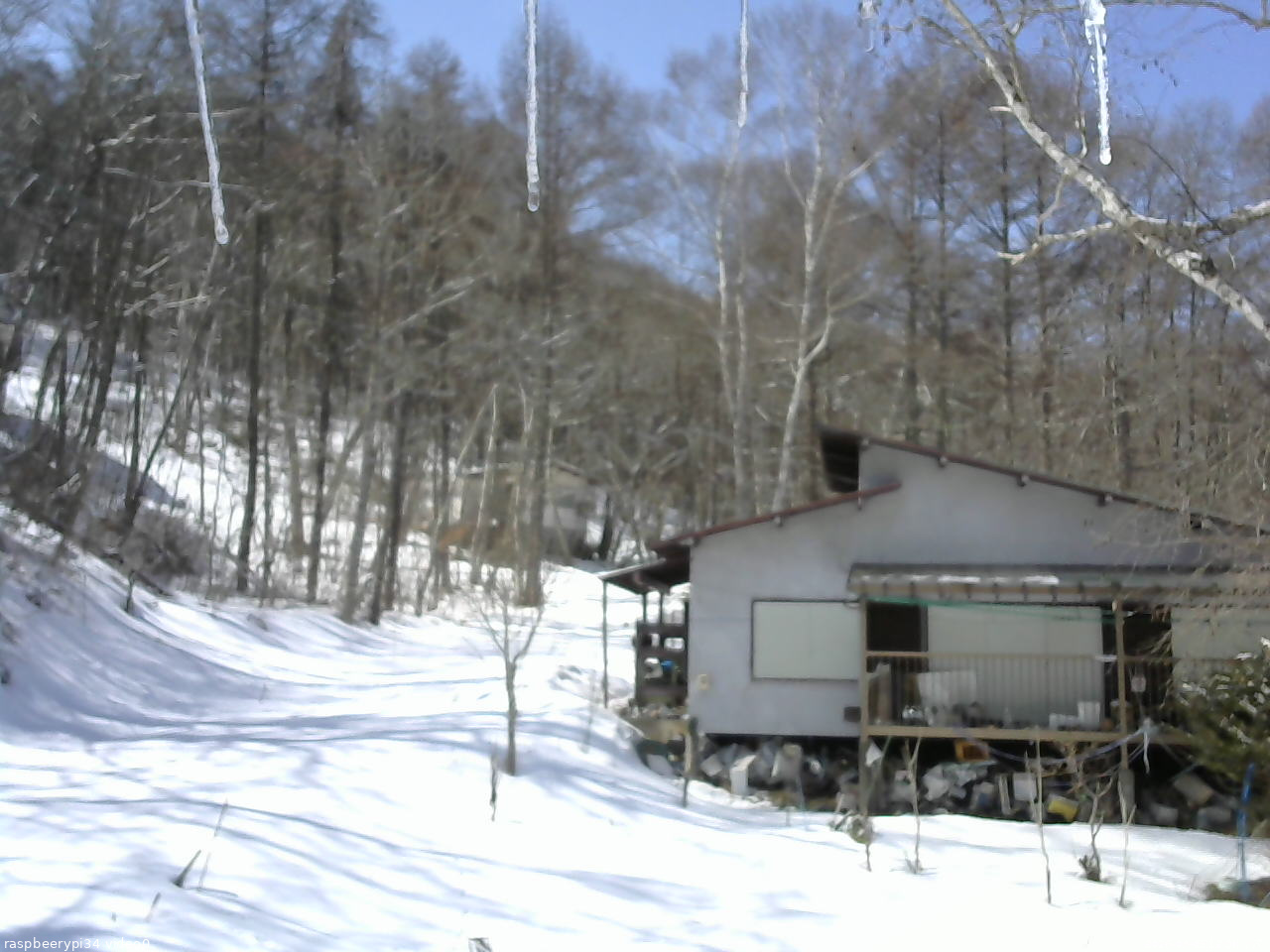 長野県菅平高原 ゆたか山荘 西側(坂上) 2026/03/05 12:00