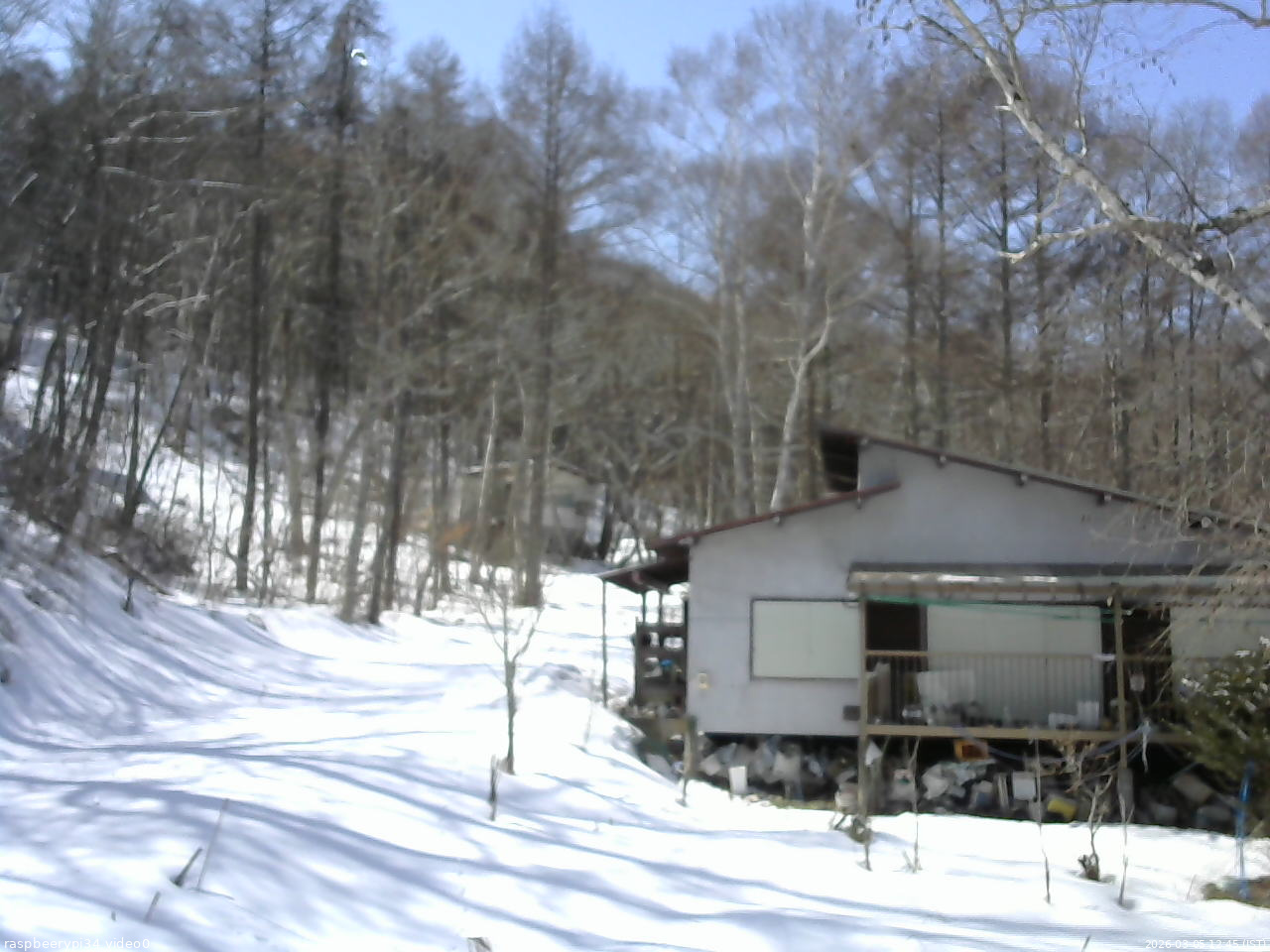 長野県菅平高原 ゆたか山荘 西側(坂上) 2026/03/05 12:45