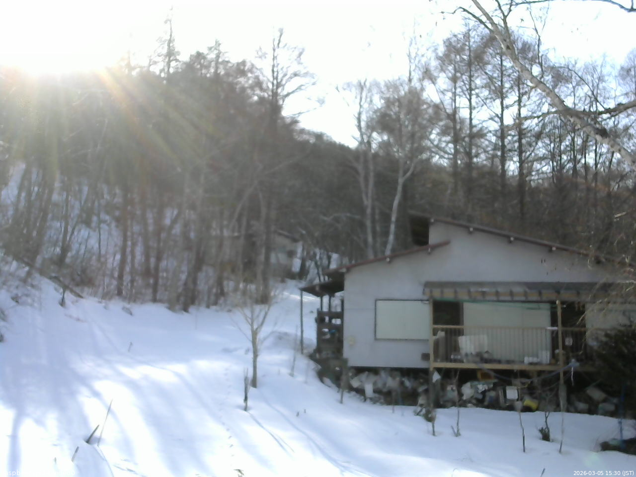 長野県菅平高原 ゆたか山荘 西側(坂上) 2026/03/05 15:30