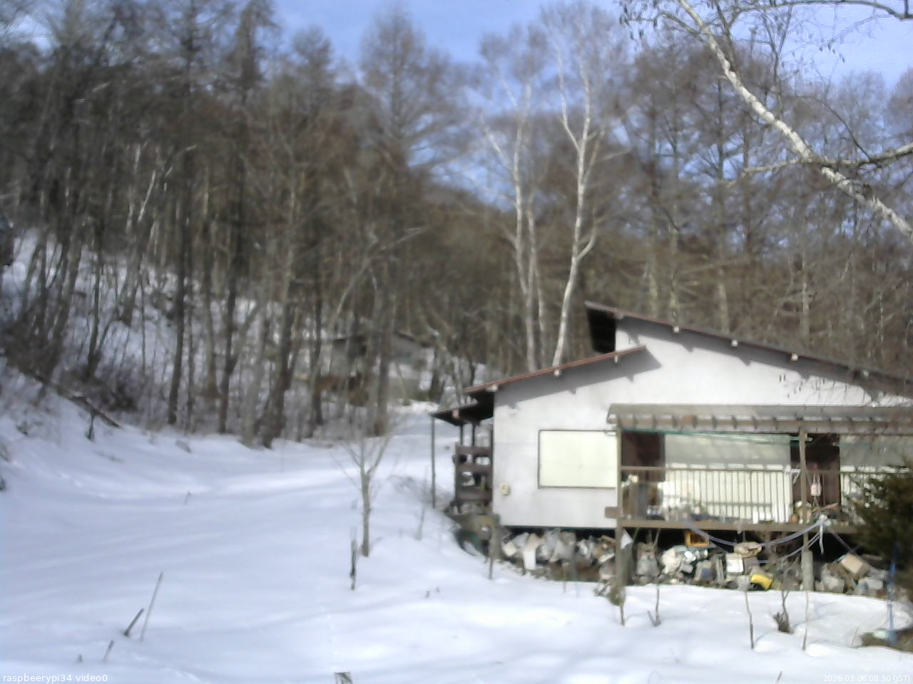 長野県菅平高原 ゆたか山荘 西側(坂上) 2026/03/06 08:30