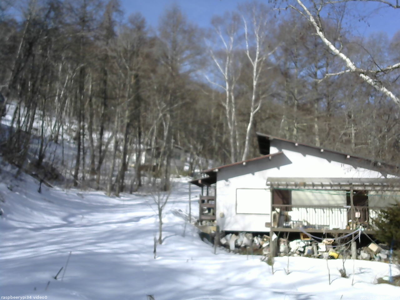 長野県菅平高原 ゆたか山荘 西側(坂上) 2026/03/06 09:00