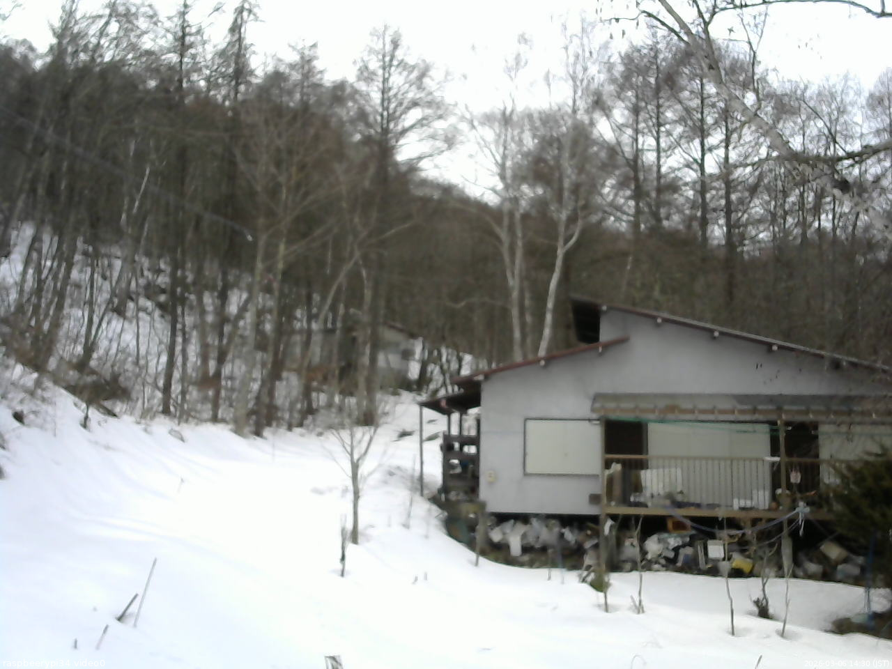 長野県菅平高原 ゆたか山荘 西側(坂上) 2026/03/06 14:30