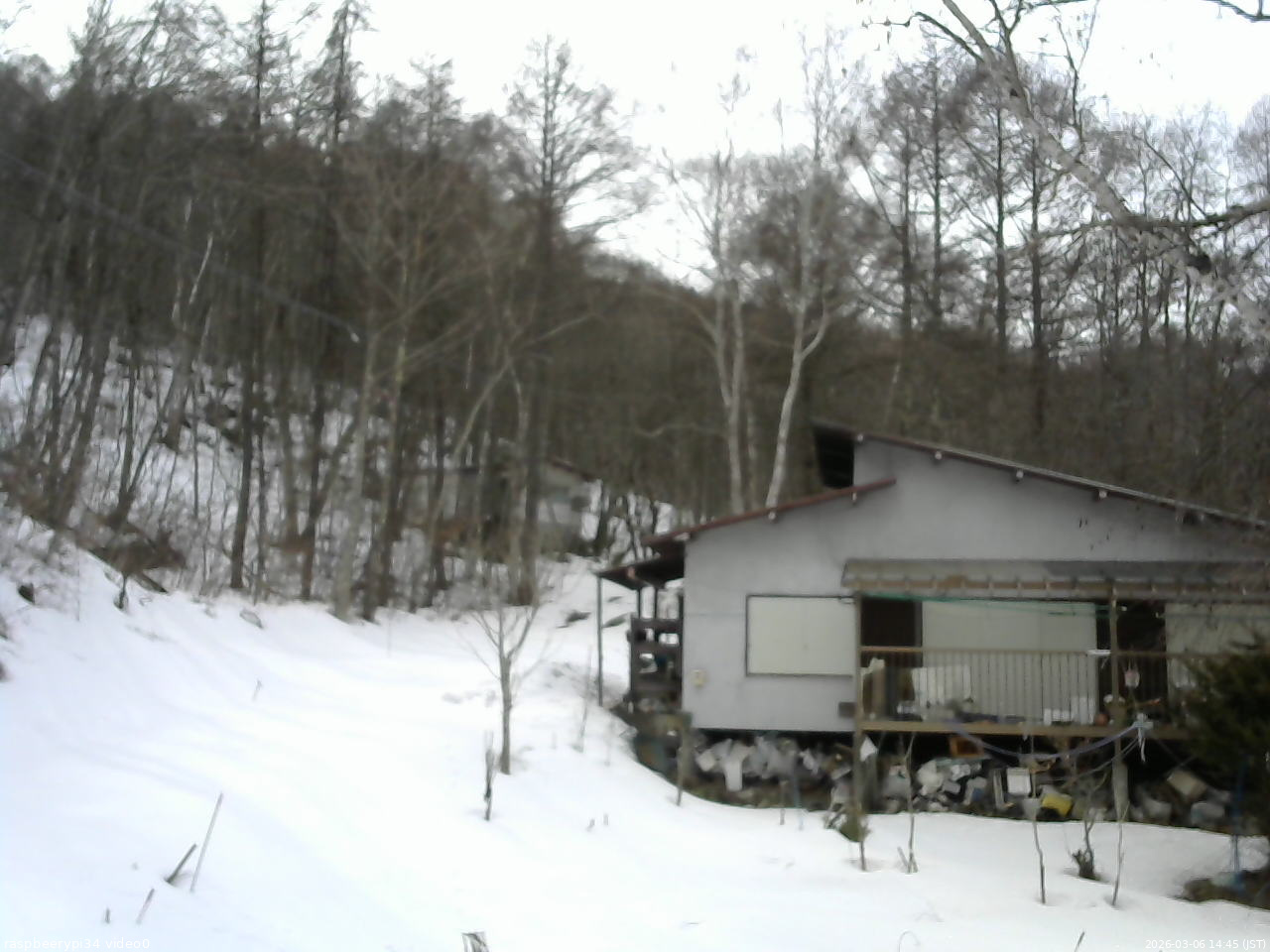 長野県菅平高原 ゆたか山荘 西側(坂上) 2026/03/06 14:45