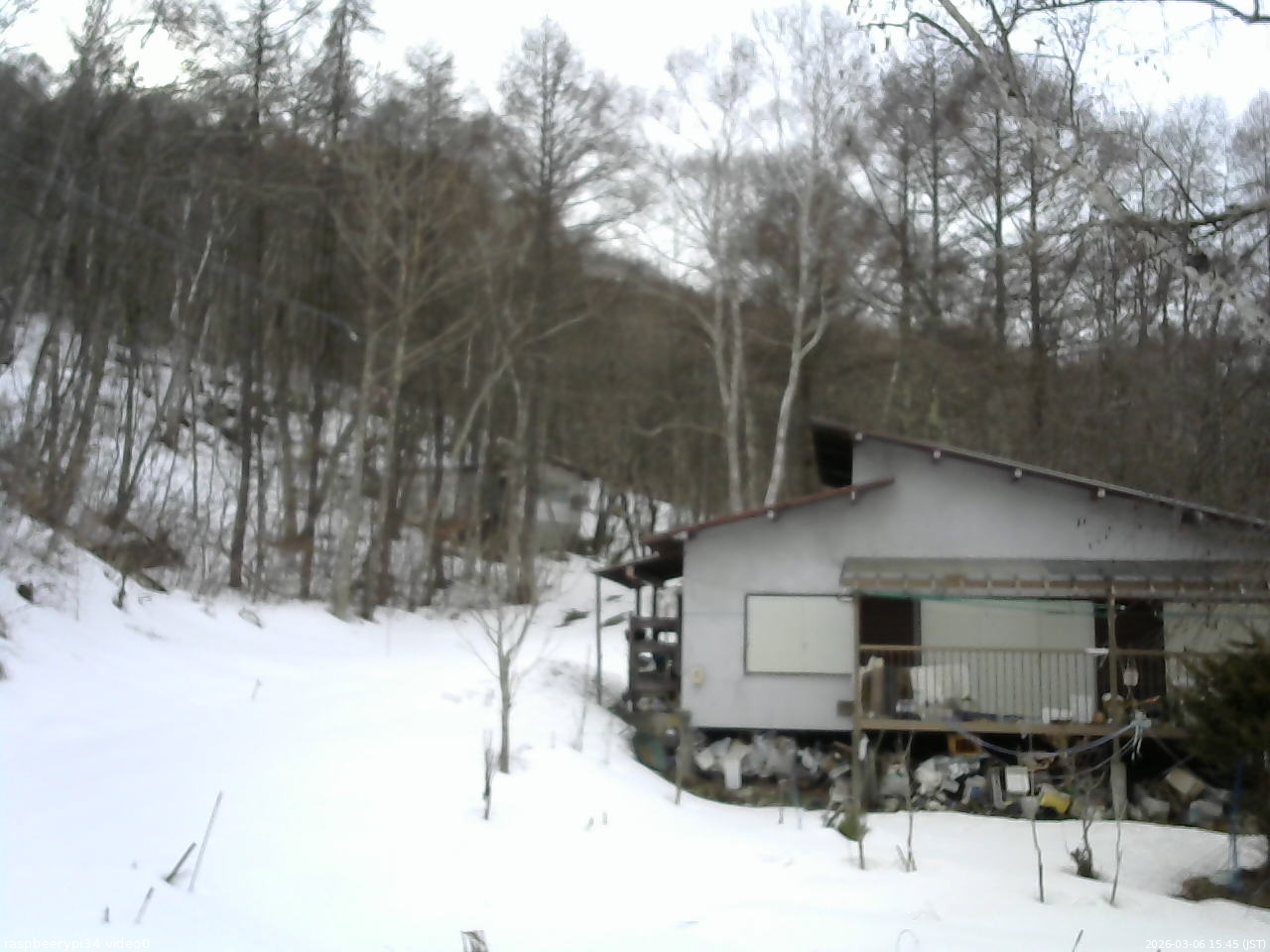 長野県菅平高原 ゆたか山荘 西側(坂上) 2026/03/06 15:45