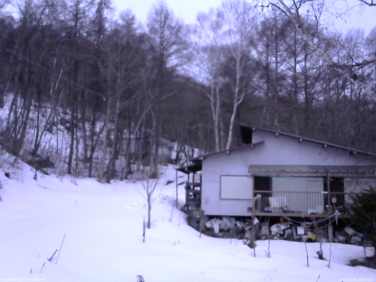 長野県菅平高原 ゆたか山荘 西側(坂上) 2026/03/06 17:45