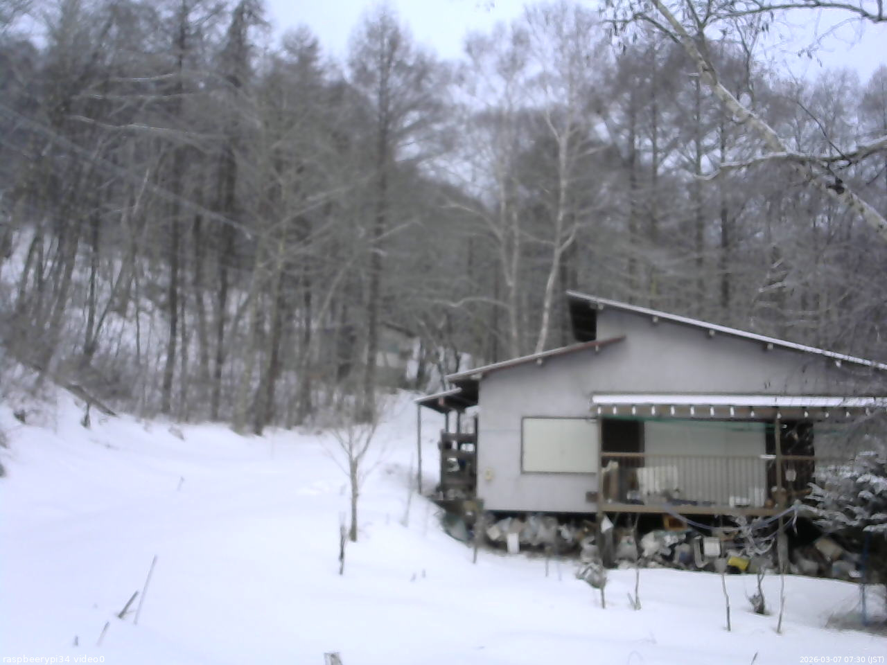 長野県菅平高原 ゆたか山荘 西側(坂上) 2026/03/07 07:30