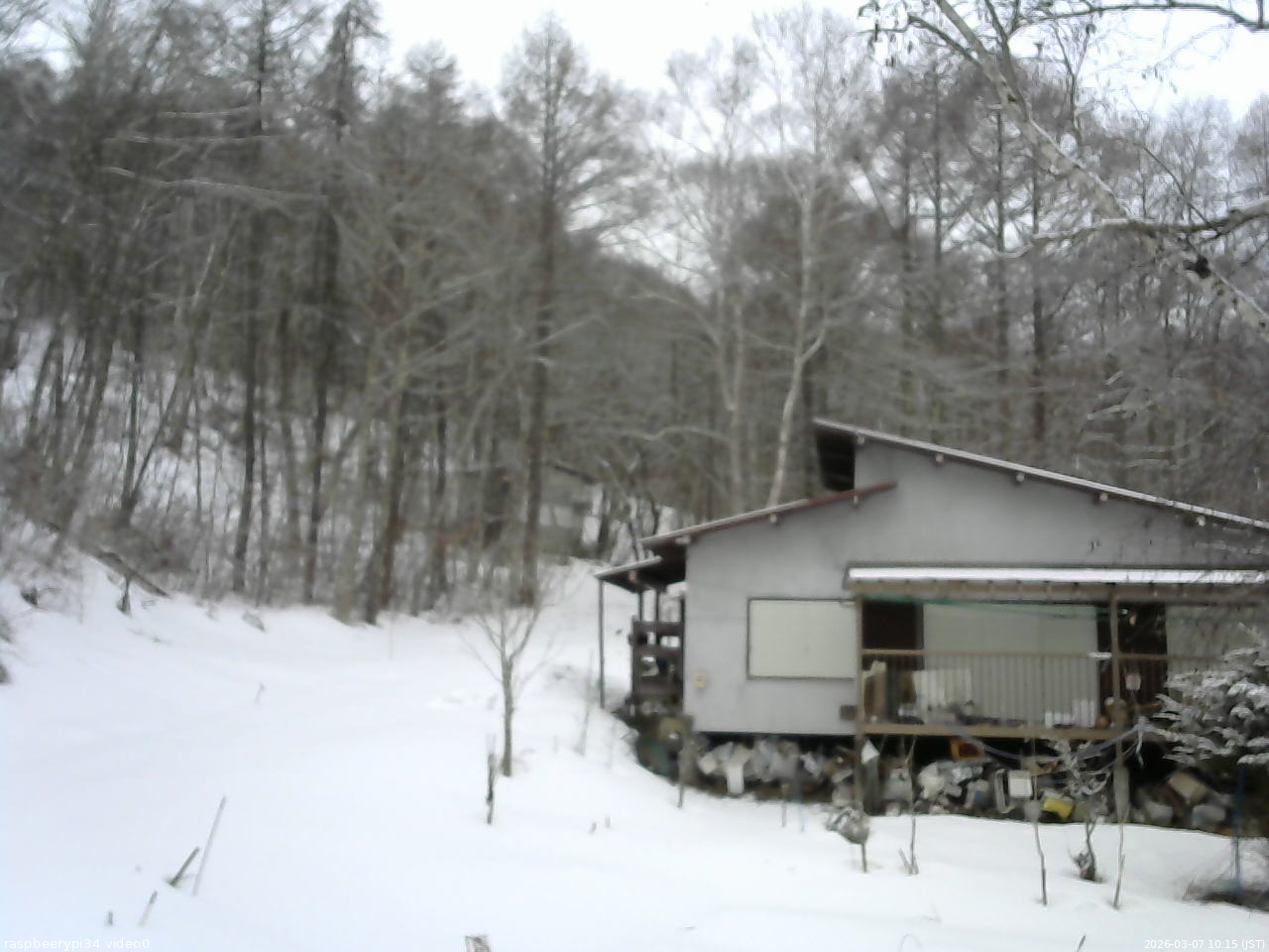 長野県菅平高原 ゆたか山荘 西側(坂上) 2026/03/07 10:15