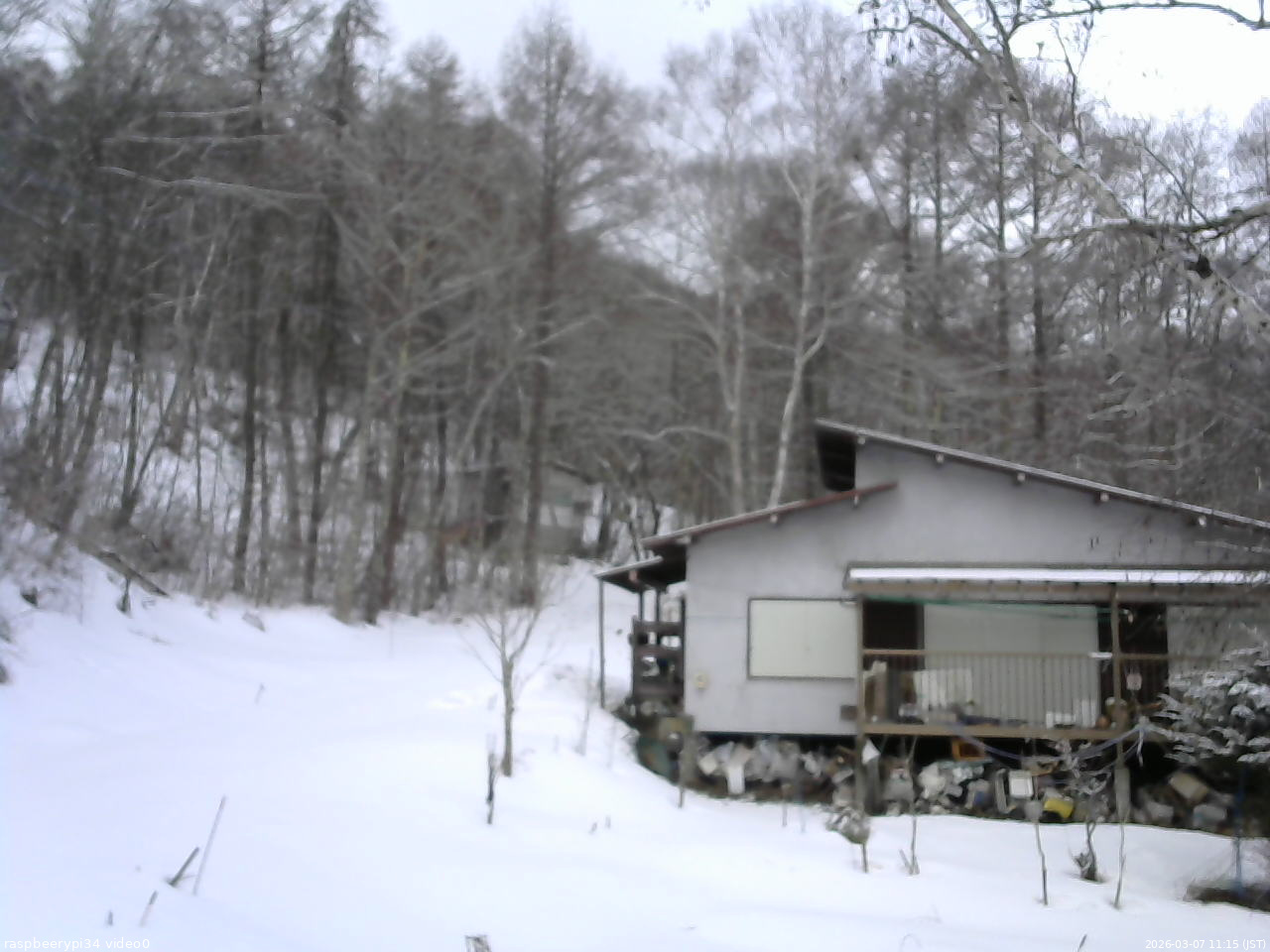 長野県菅平高原 ゆたか山荘 西側(坂上) 2026/03/07 11:15