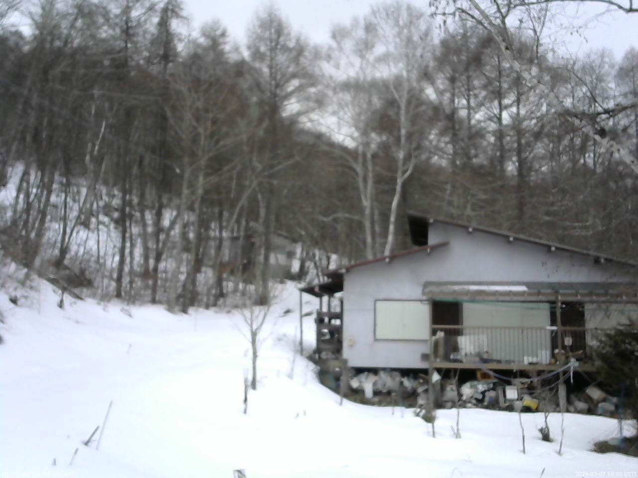 長野県菅平高原 ゆたか山荘 西側(坂上) 2026/03/07 16:30