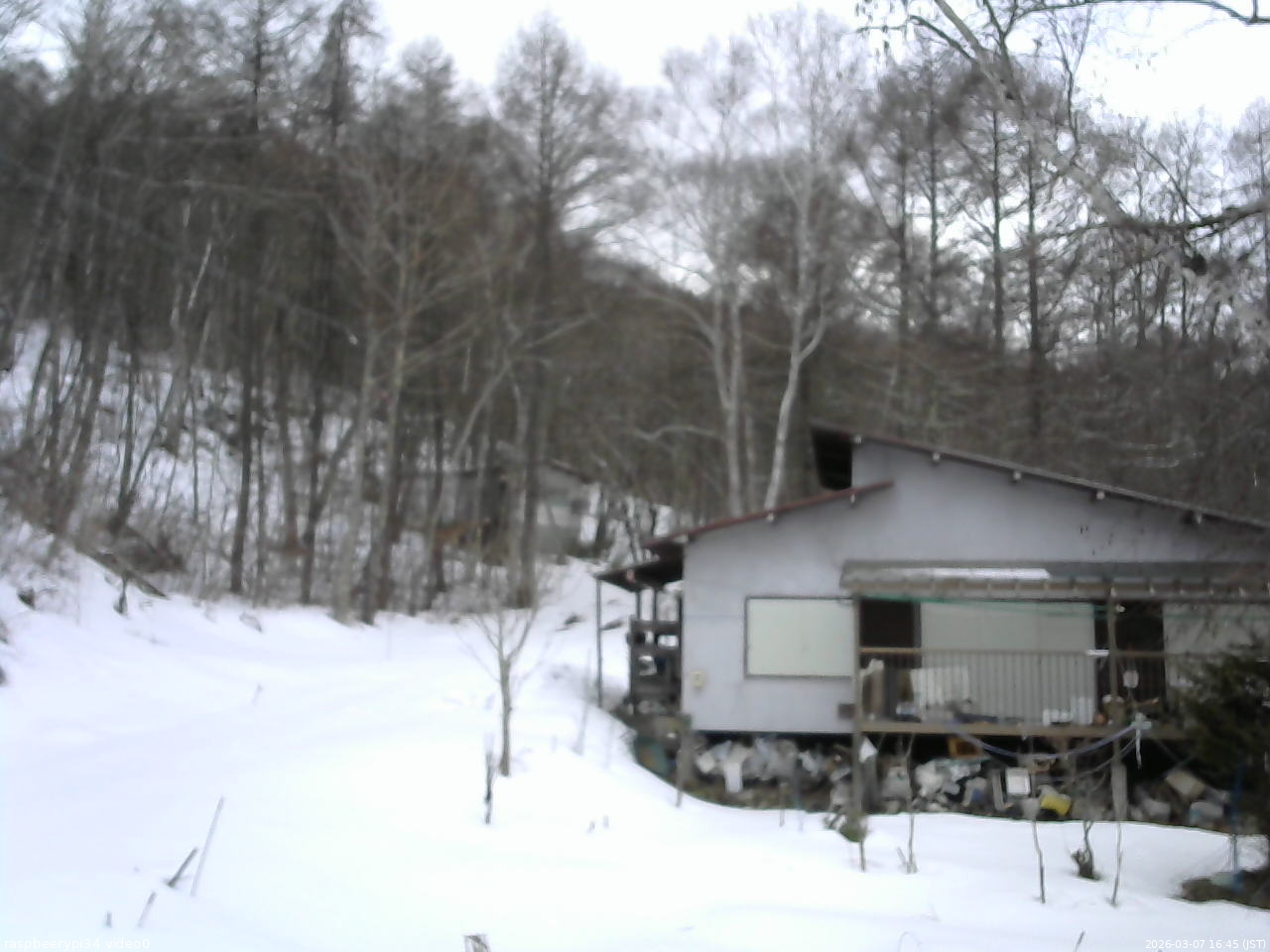 長野県菅平高原 ゆたか山荘 西側(坂上) 2026/03/07 16:45